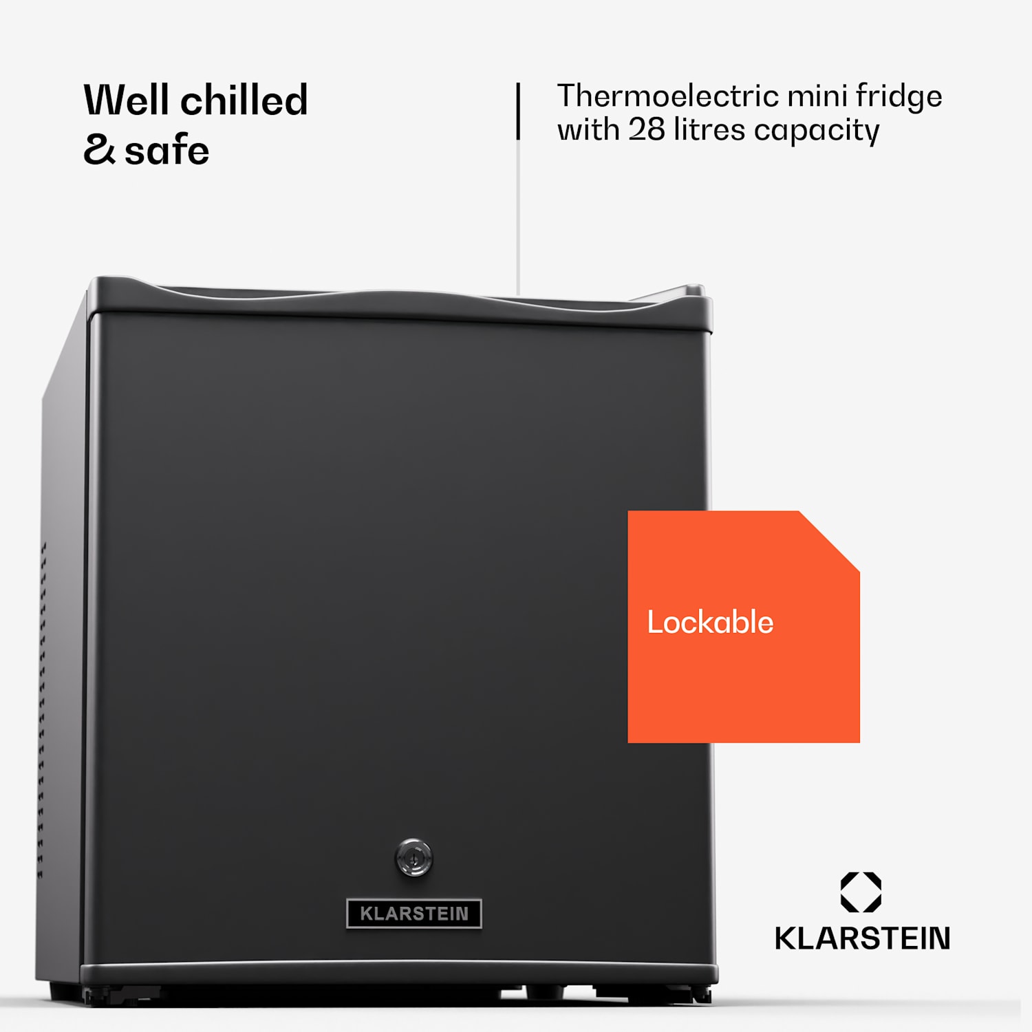 Mini-frigorífico Matterhorn 28, 28 litros 35 dB compacto com fechadura 