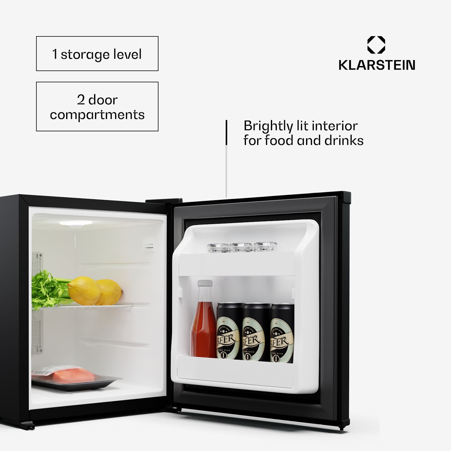 Mini-frigorífico Matterhorn 28, 28 litros 35 dB compacto com fechadura 