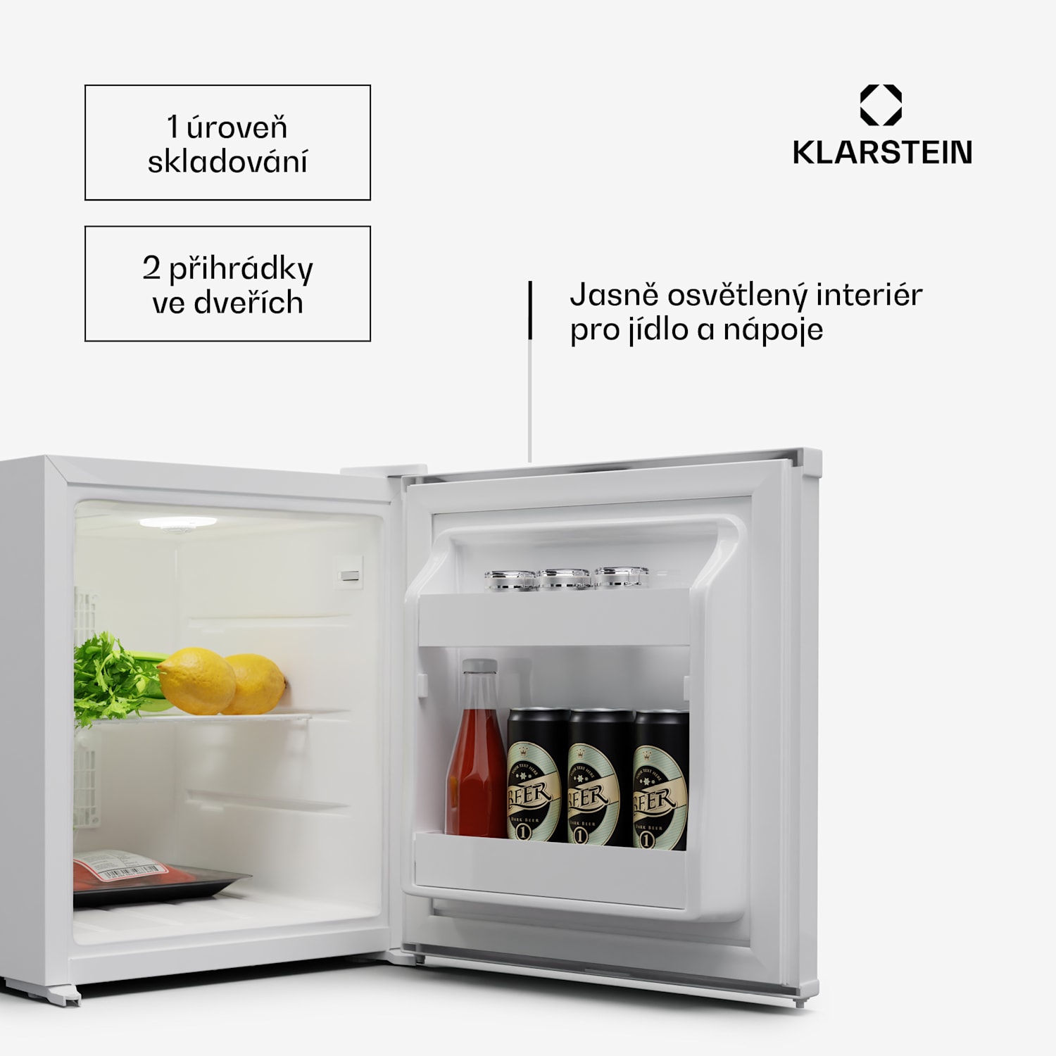 Matterhorn 28, mini lednice, 28 litrů, 35 dB, kompaktní, uzamykatelná 28 ltr | Bílá