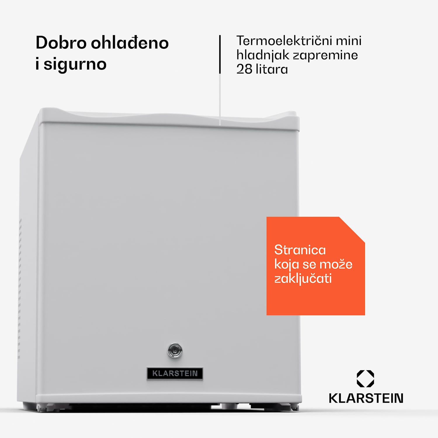 Matterhorn 28, mini hladnjak, 28 litara, 35 dB, kompaktan, na zaključavanje 