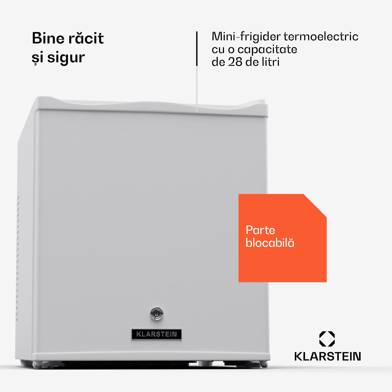 Matterhorn 28, mini-frigider, 28 litri, 35 dB, compact, cu cheie 28 Ltr | Alb