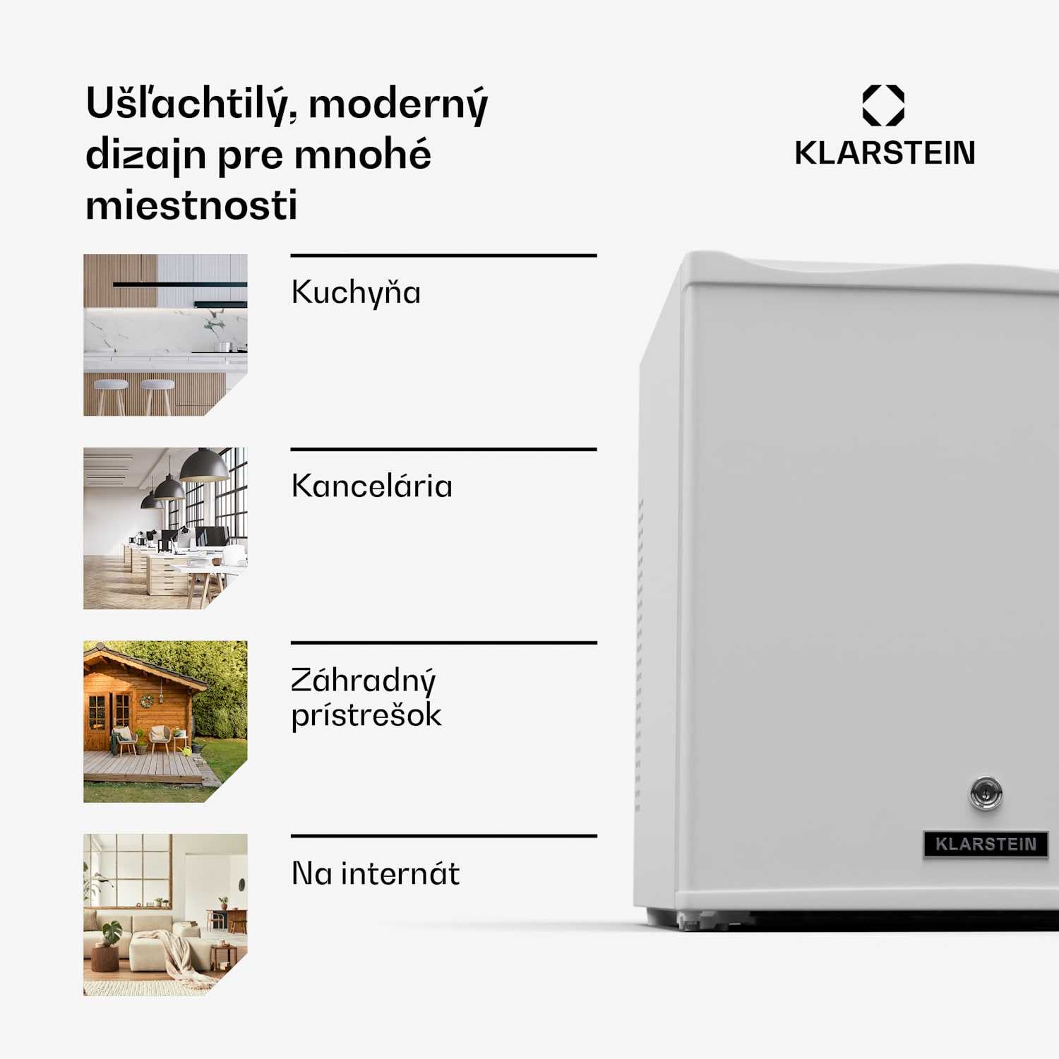 Matterhorn 28, mini chladnička, 28 litrov, 35 dB, kompaktná, uzamykateľná 28 Ltr | Biela