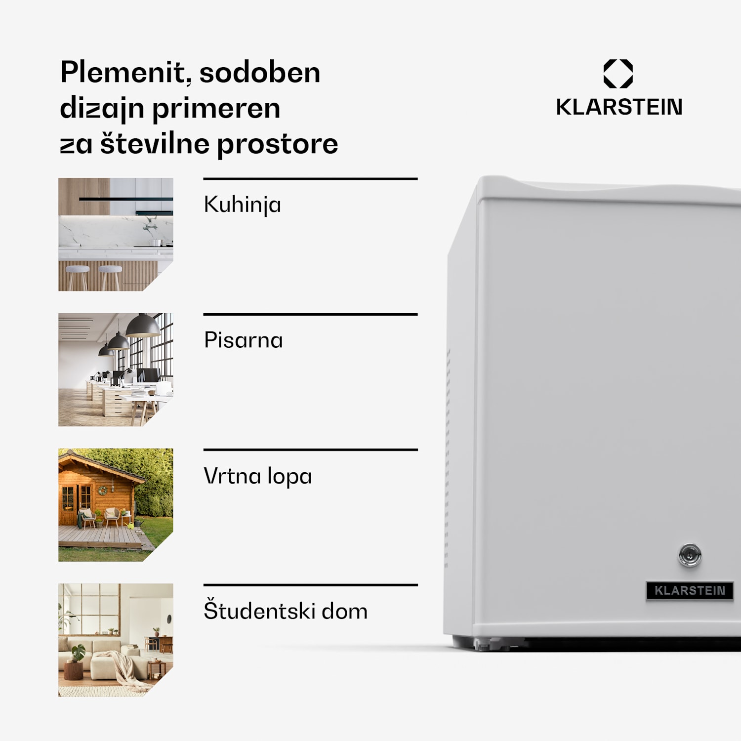 Matterhorn 28, mini hladilnik, 28 litrov, 35 dB, kompakten, z možnostjo zaklepanja 28 Ltr | Bela