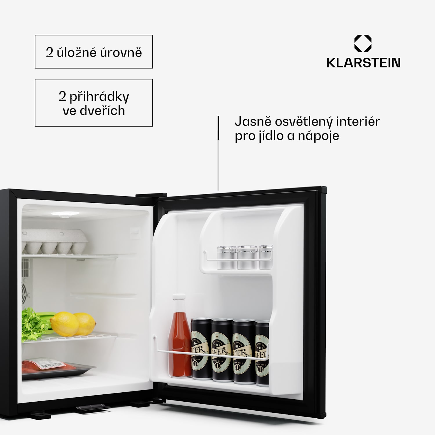 Matterhorn 44, mini lednice, 44 litrů, 35 dB, kompaktní, uzamykatelná 44 litrů | Černá