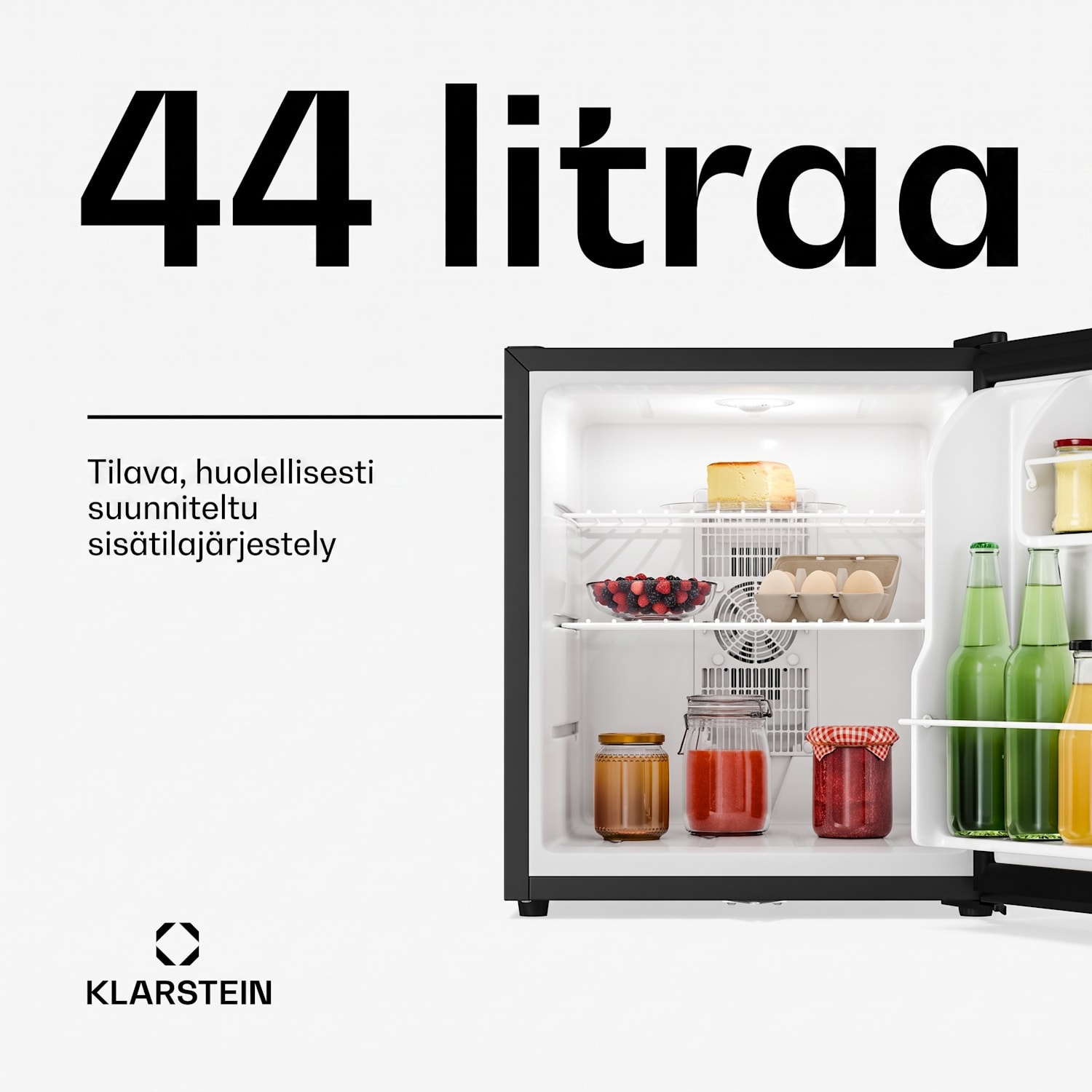 Matterhorn 44 minijääkaappi 44 litraa 35 dB kompakti lukittava 44 L | Musta