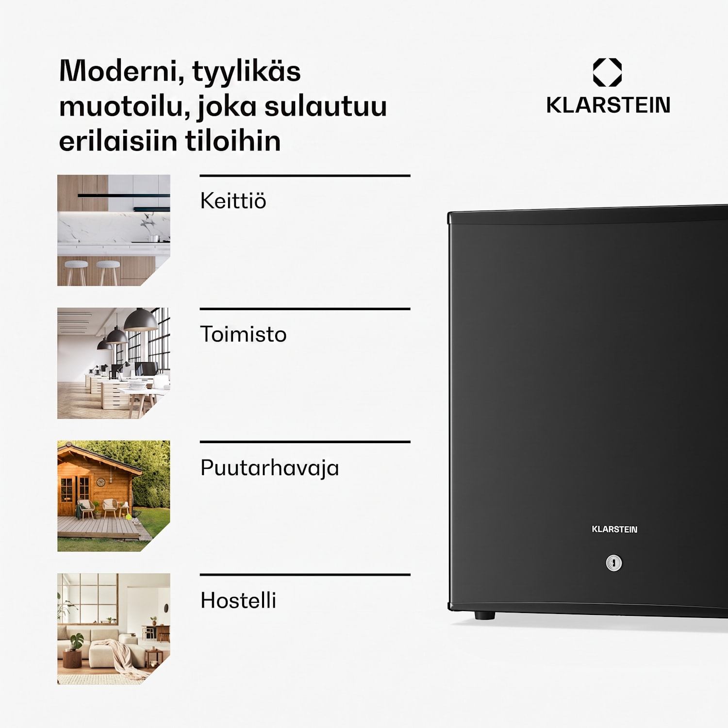 Matterhorn 44 minijääkaappi 44 litraa 35 dB kompakti lukittava 44 L | Musta