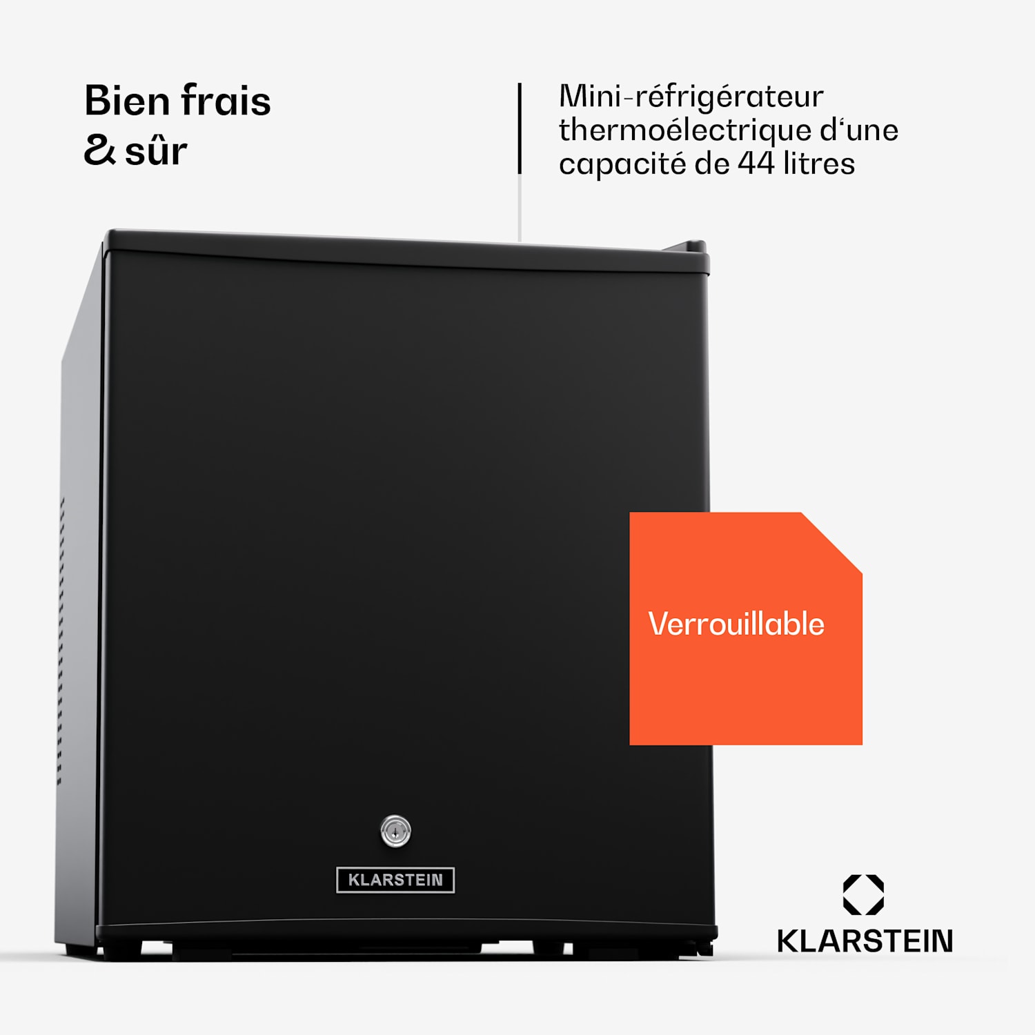 Matterhorn 44 mini-koelkast 44 liter 35 dB compact afsluitbaar 44 ltr | Zwart