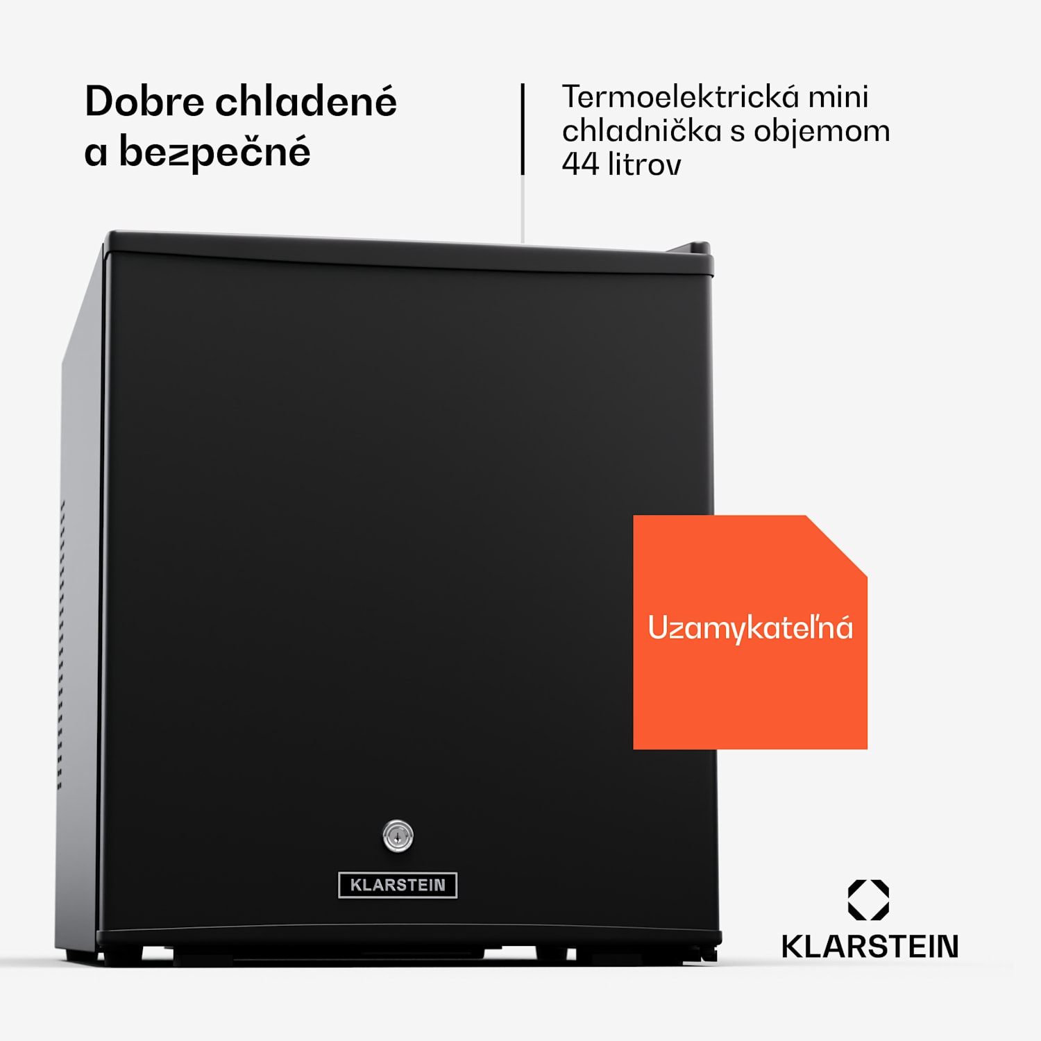 Matterhorn 44, mini chladnička, 44 litrov, 35 dB, kompaktná, uzamykateľná 44 litrov | Čierna