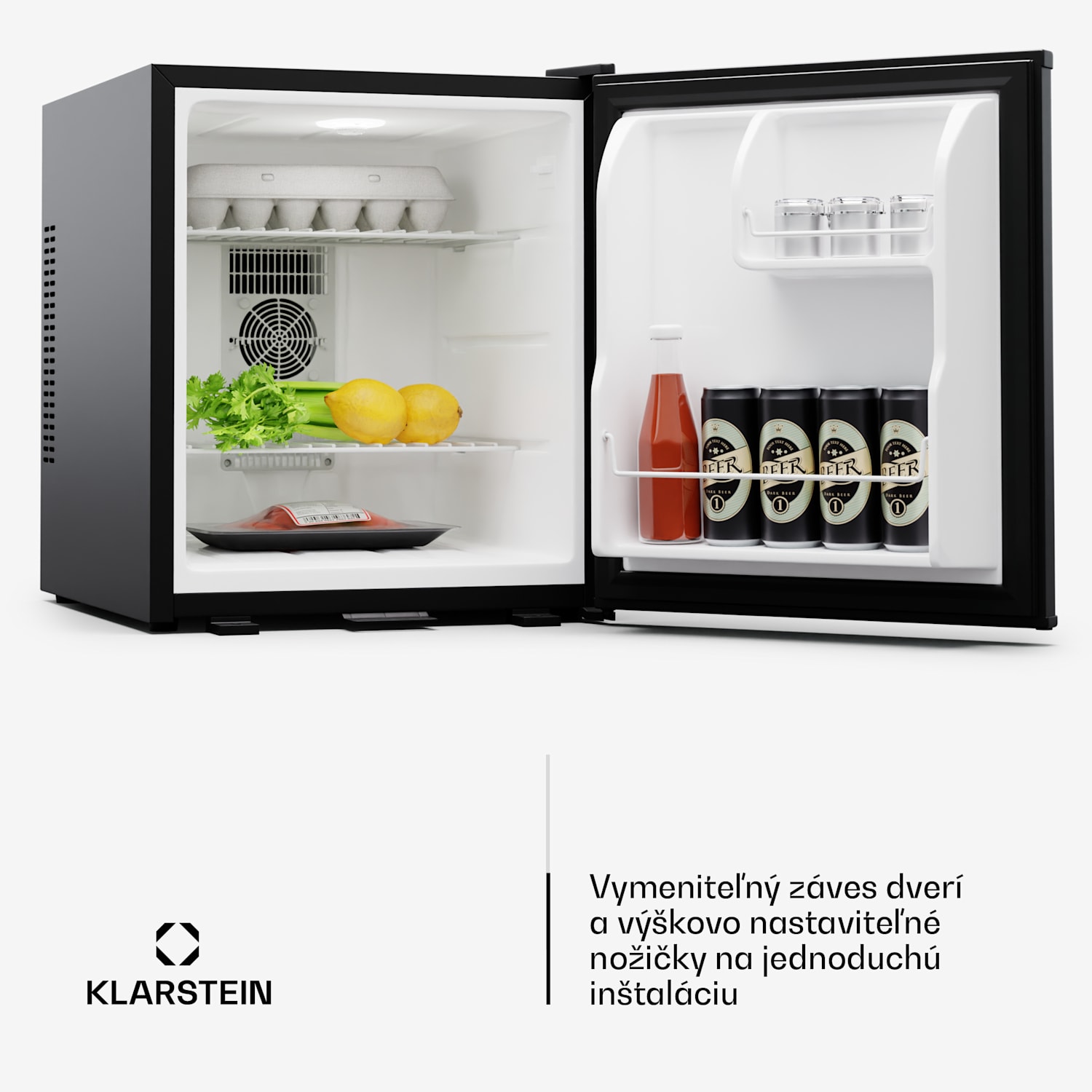 Matterhorn 44, mini chladnička, 44 litrov, 35 dB, kompaktná, uzamykateľná 44 litrov | Čierna