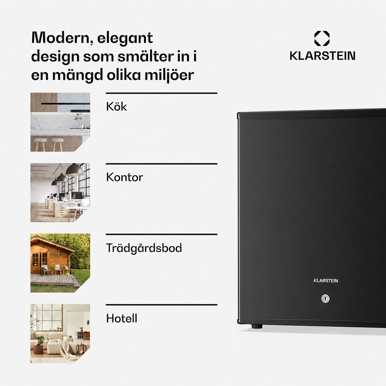 Matterhorn 44 minikyl 44 liter 35 dB kompakt låsbar 44 L | Svart
