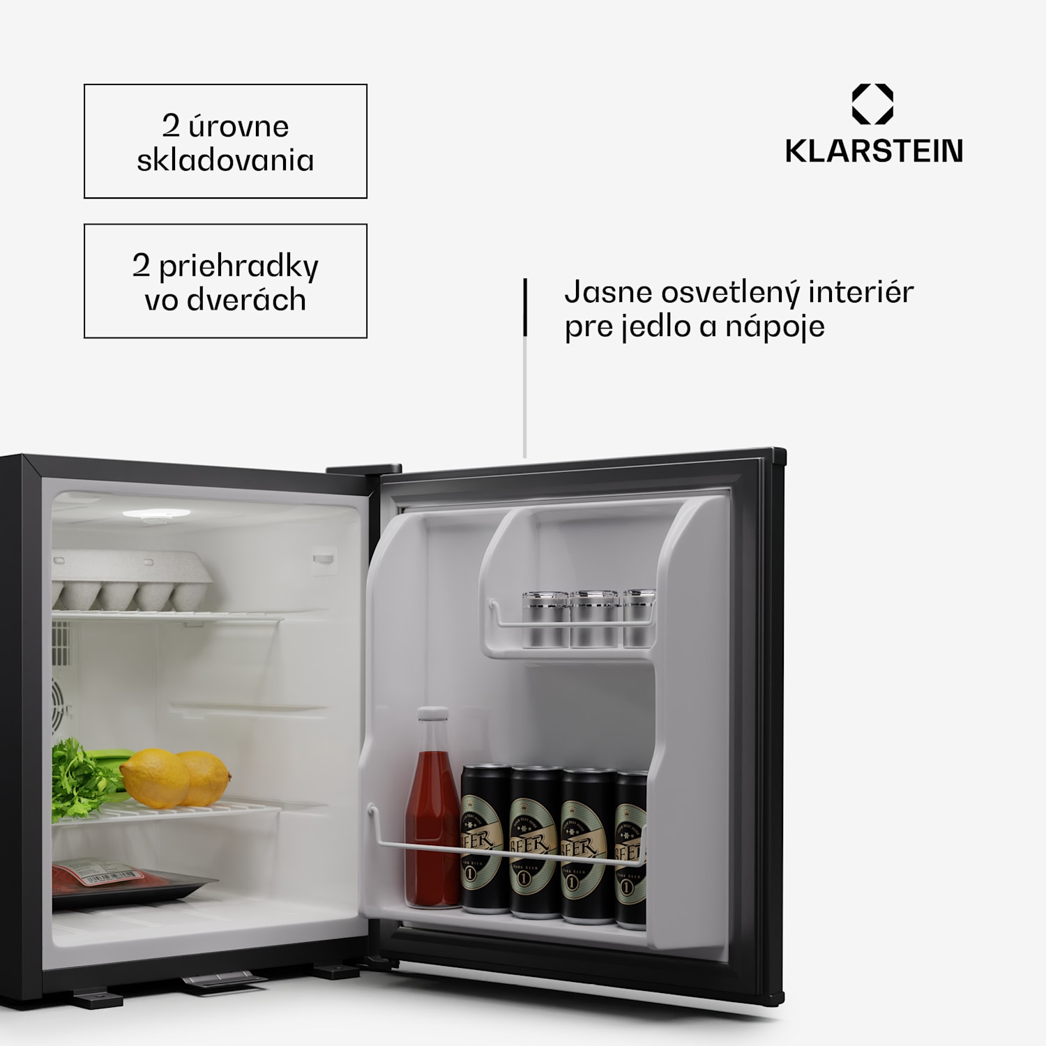 Matterhorn 44, mini chladnička, 44 litrov, 35 dB, kompaktná, uzamykateľná 44 litrov | Nehrdzavejúca oceľ