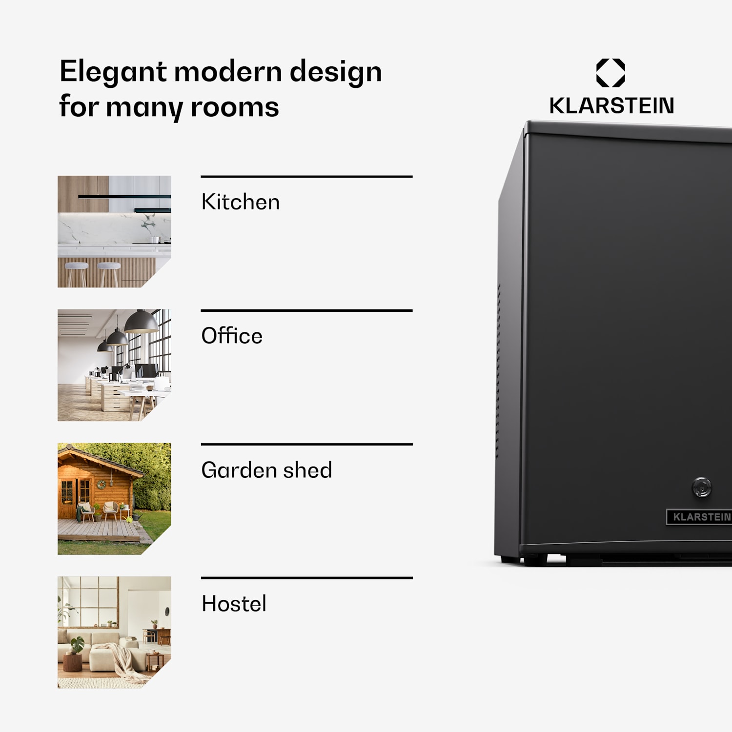 Matterhorn 44 minijääkaappi 44 litraa 35 dB kompakti lukittava 44 l | Ruostumaton Teräs