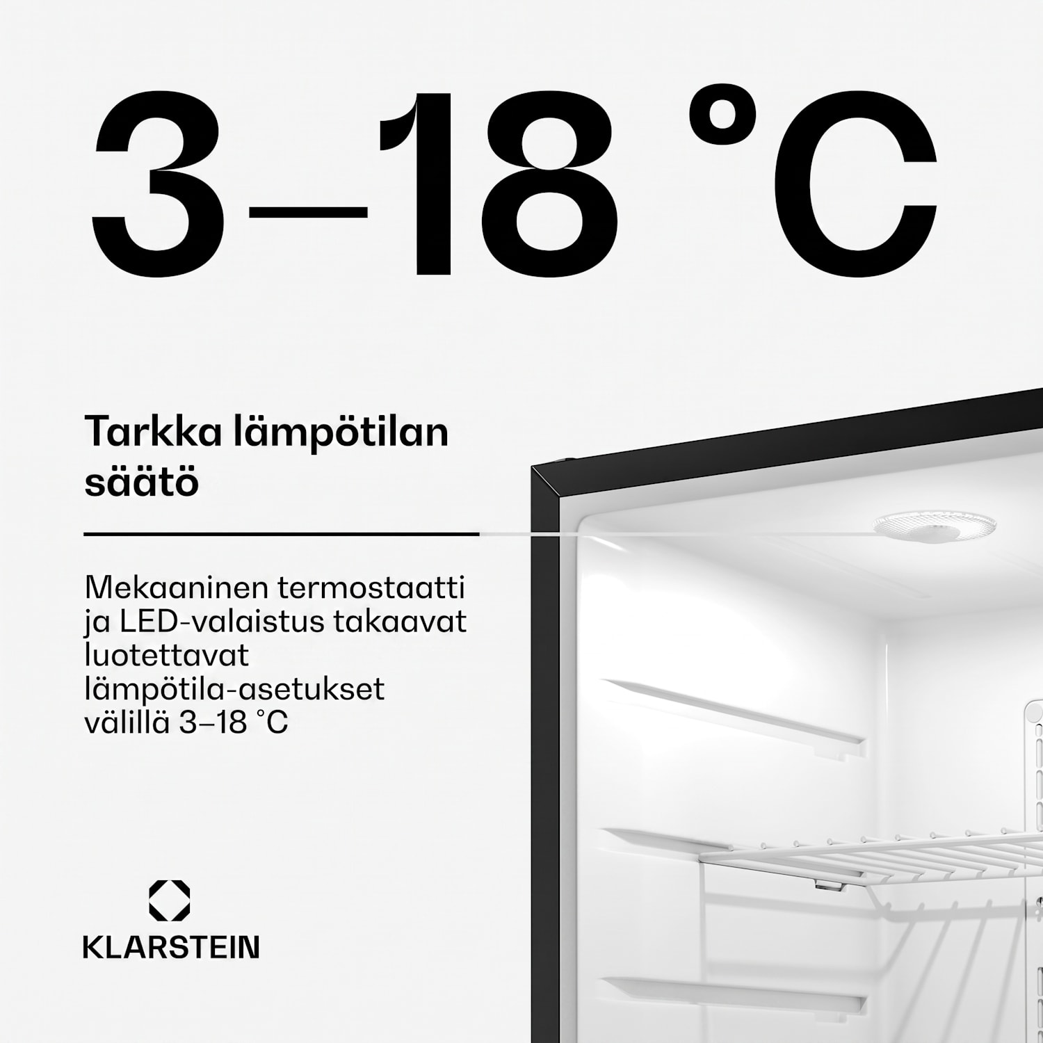 Matterhorn 68 minijääkaappi 68 litraa 35 dB kompakti lukittava 68 L | Musta