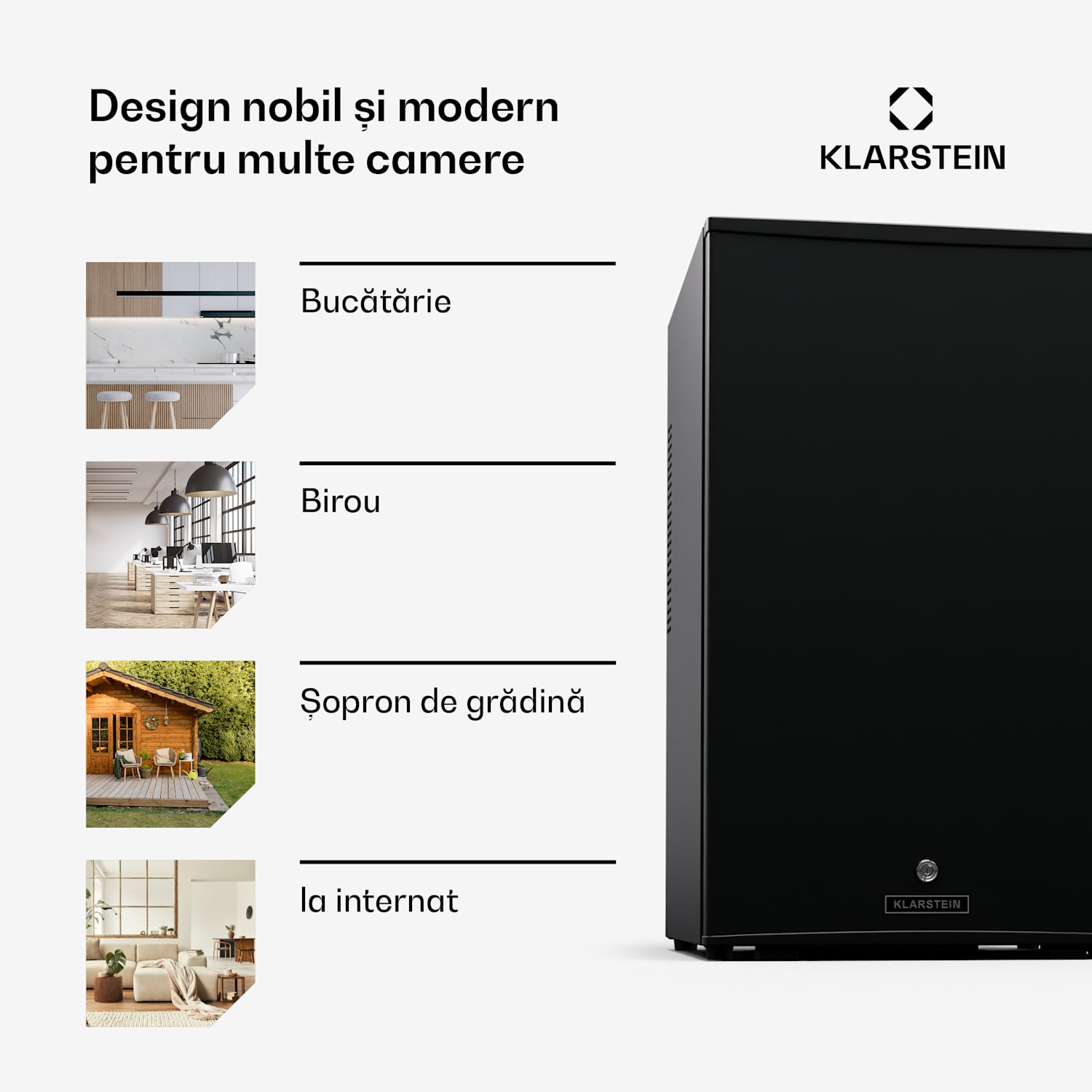 Matterhorn 68, mini-frigider, 68 litri, 35 dB, compact, cu cheie 68 Ltr | Negru