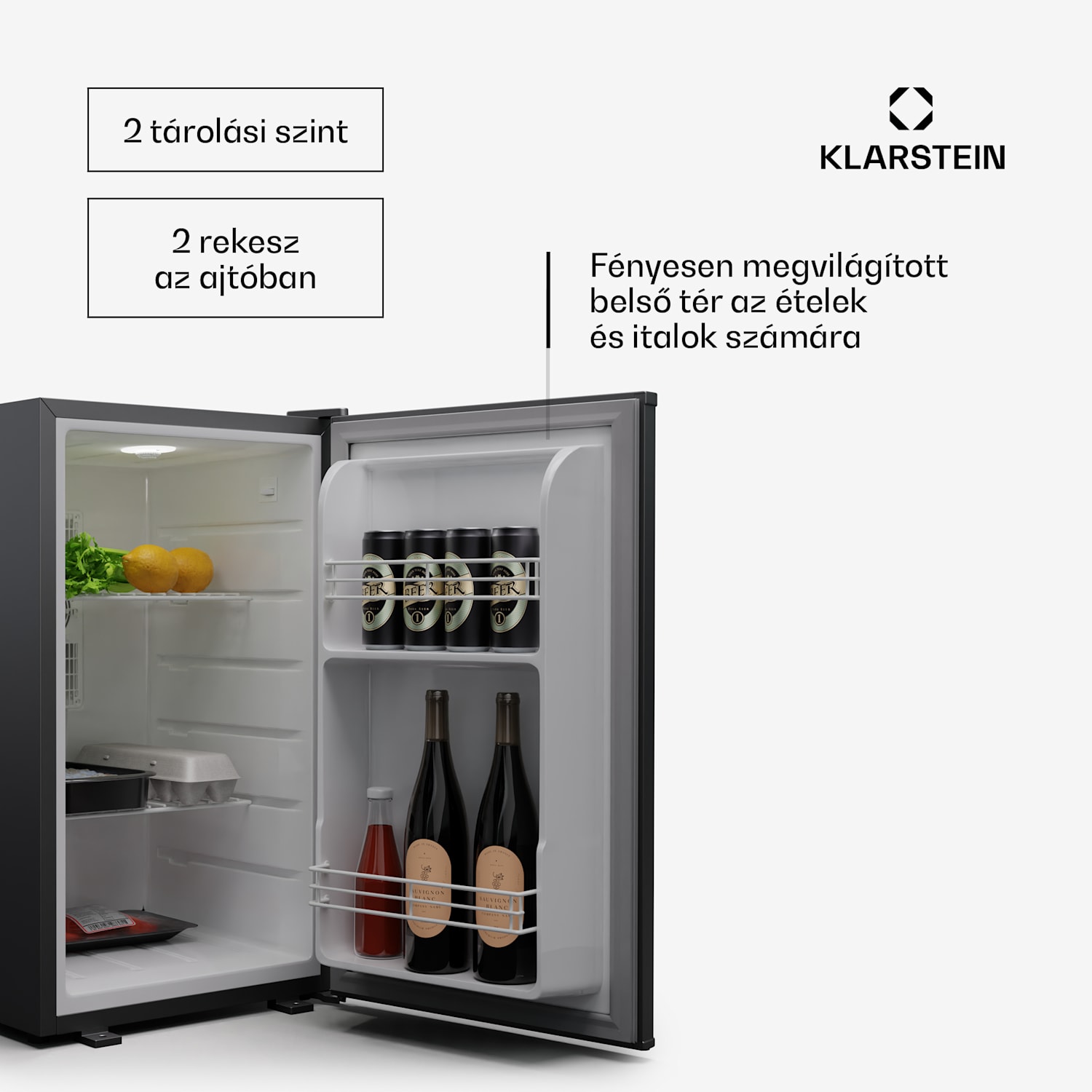 Matterhorn 68, mini hűtőszekrény, 68 literes, 35 dB, kompakt, zárható 