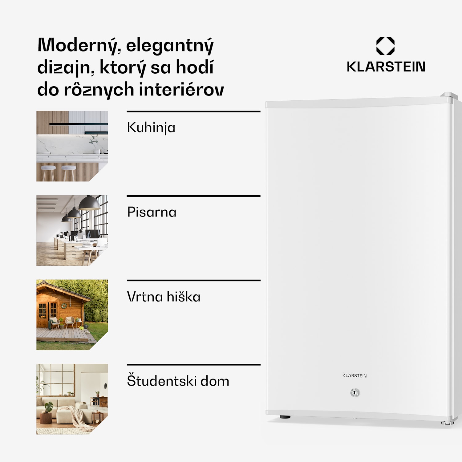 Matterhorn 68, mini hladilnik, 68 litrov, 35 dB, kompakten, z možnostjo zaklepanja 68 Ltr | Bela