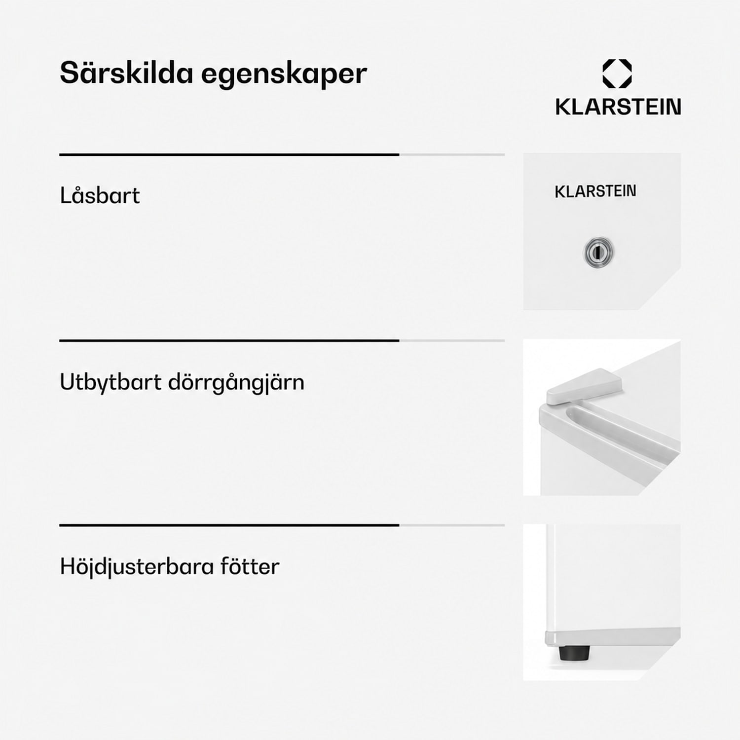 Matterhorn 68 minikyl 68 liter 35 dB kompakt låsbar 68 L | Vit