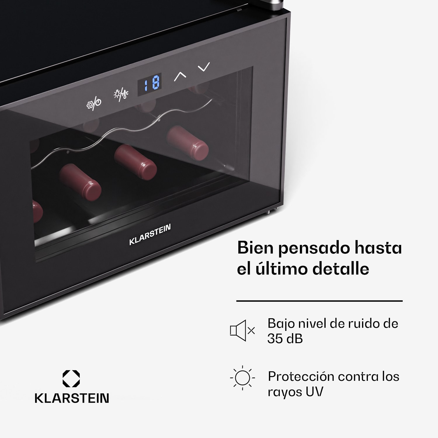 Shiraz 8 Uno Cave à vin 8 bouteilles 8 - 18 °C commande tactile 8 bouteilles | 1 zone de conservation | Noir