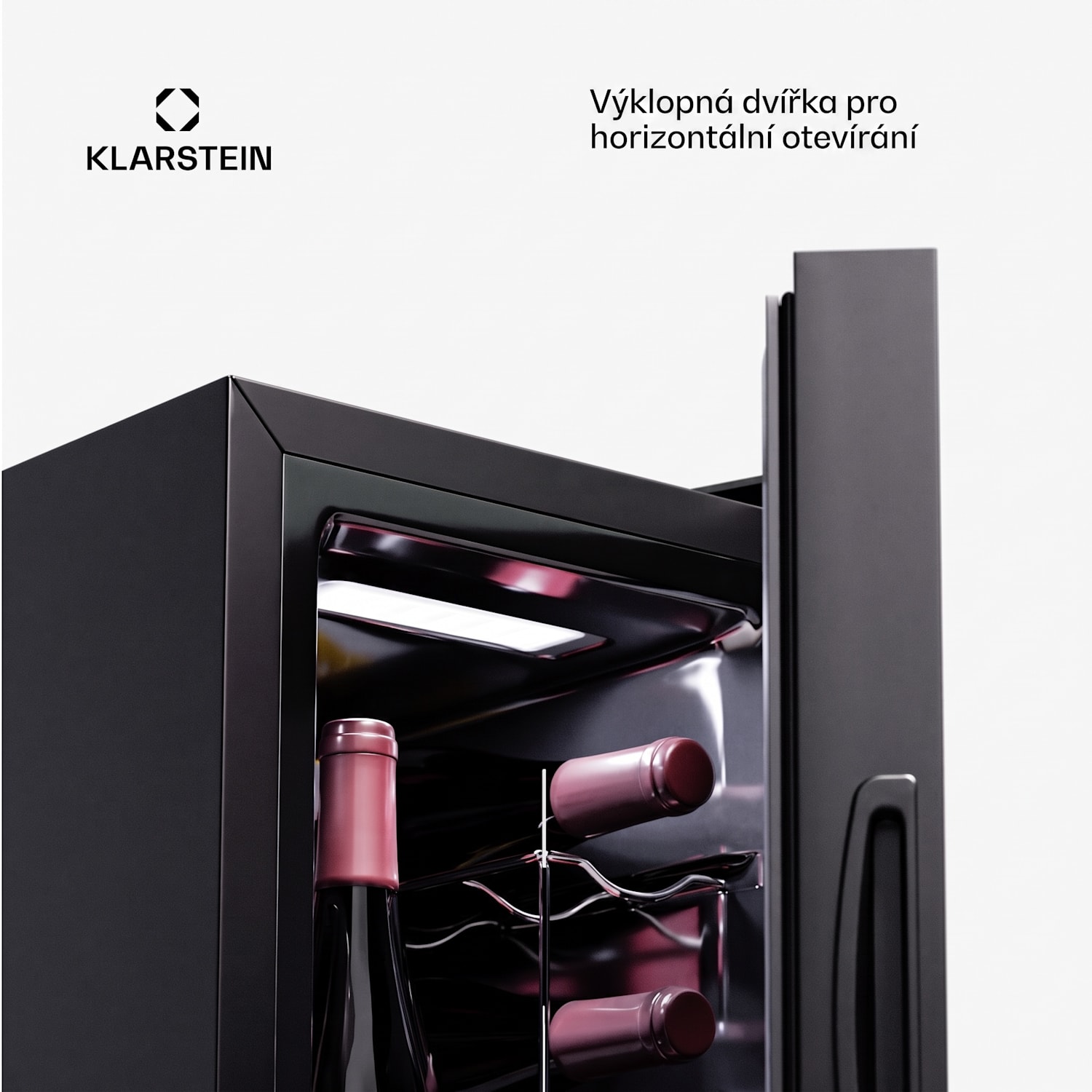 Shiraz 8 Uno, vertikální vinotéka, 8 lahví, 8-18 °C, dotykové ovládání 8 lahví (vertikálně) | 1 chladící zóna | Černá