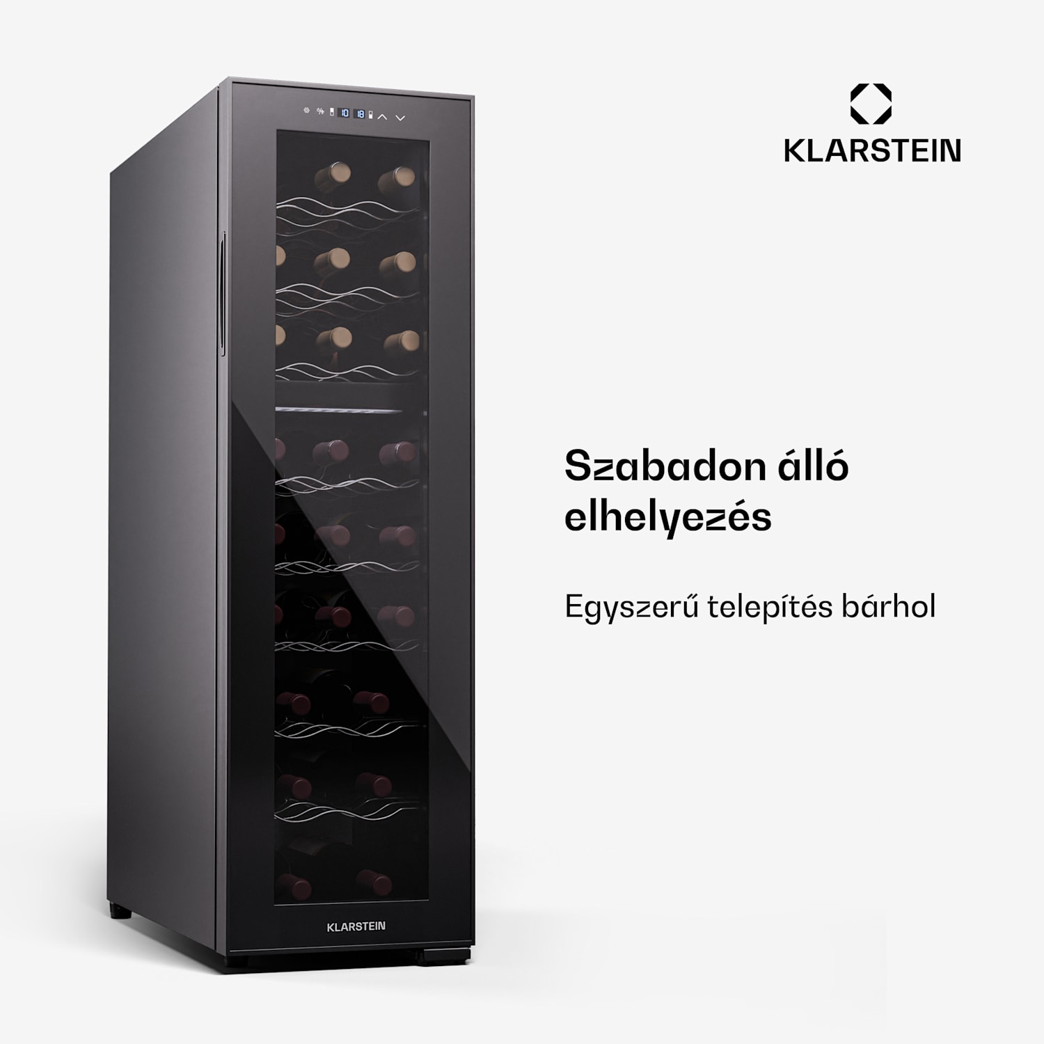 Shiraz 24 Duo, borhűtő, 2 zóna, 75 l/24 palack, 5-18 °C, érintésvezérlés 