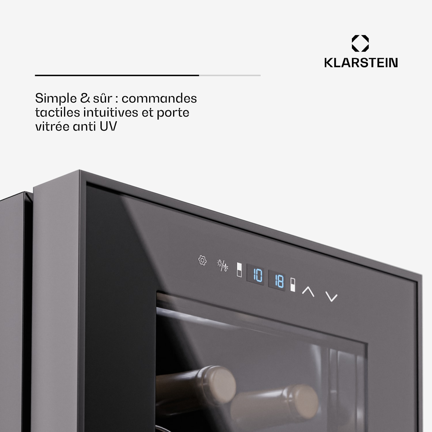 Shiraz 27 Duo wijnkoelkast 2 zones 83 liter 27 flessen 5-18°C touch 27 flessen | 2 koelzones | Zwart