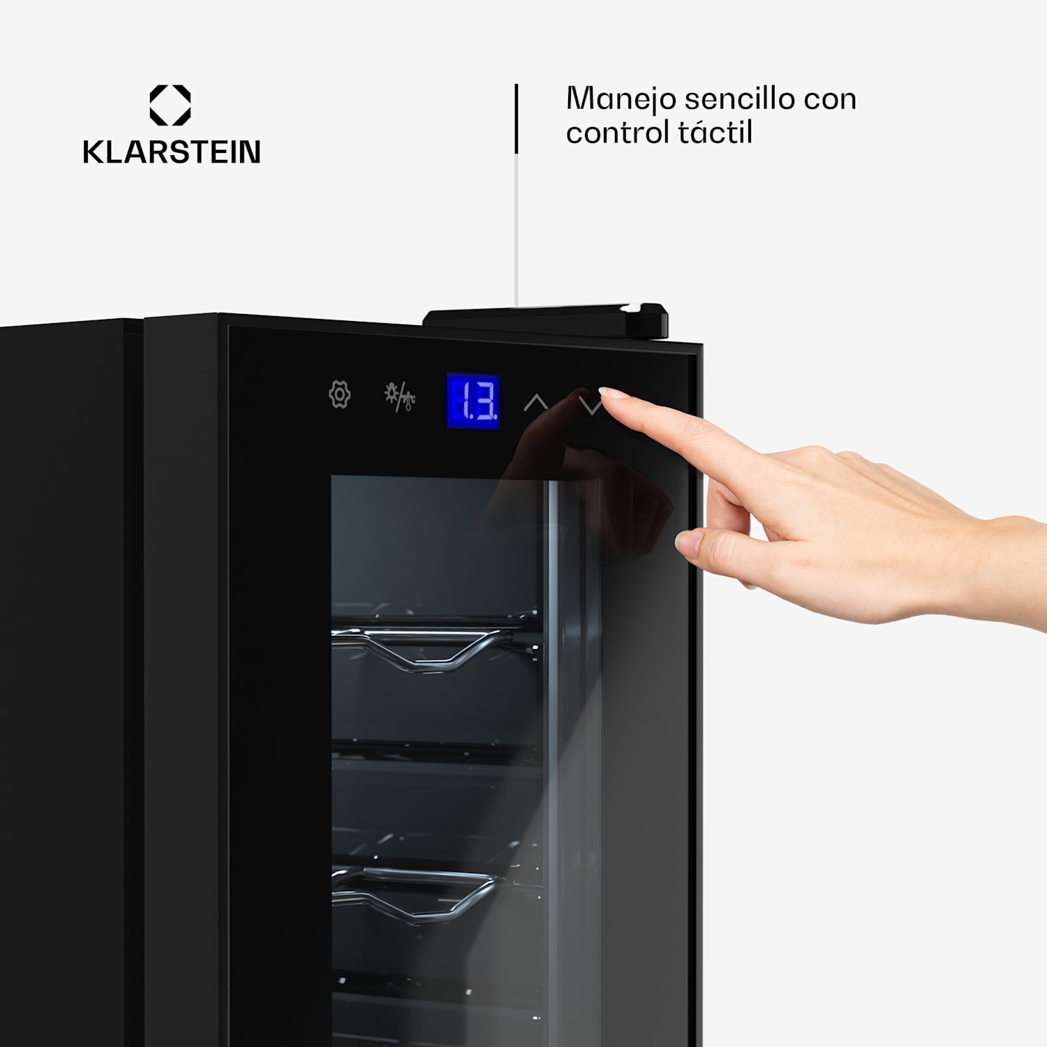 Shiraz 14 Slim Uno nevera para vino 14 botellas 5 - 18 °C Control táctil 14 botellas | 1 zona de refrigeración | Negro