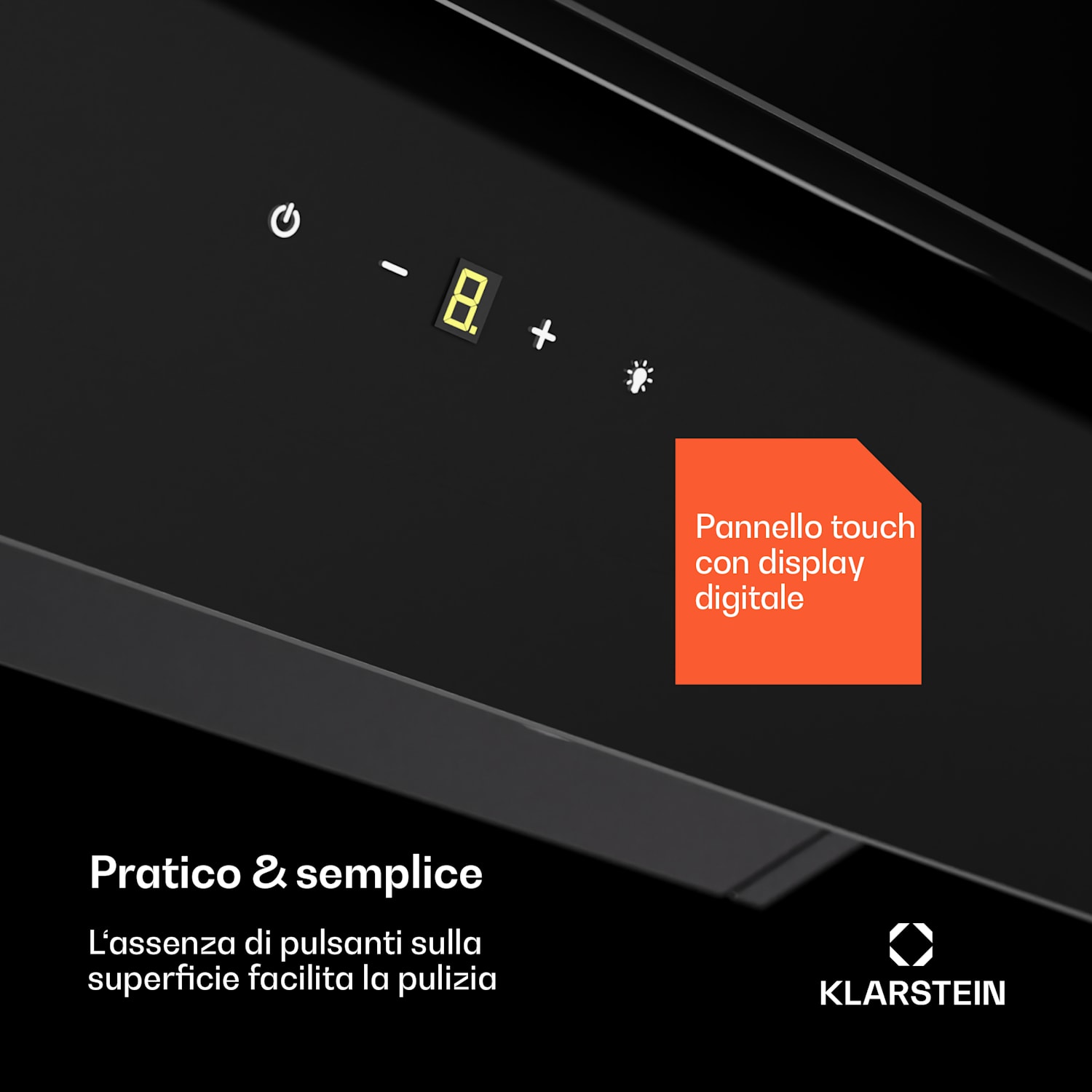 Antonia 60 cappa aspirante, 60cm, 247m³/h, touch, CEE A++, vetro 