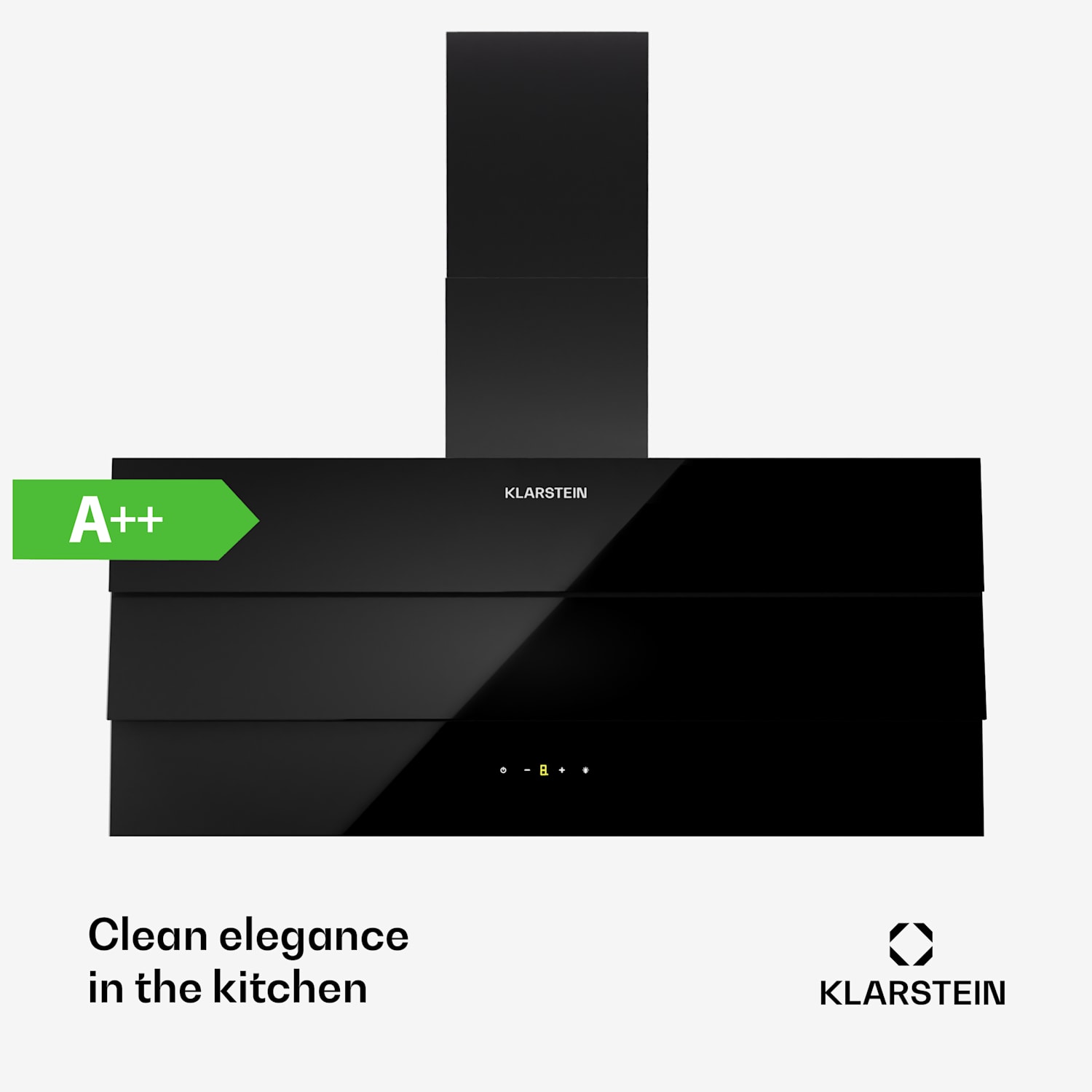 Antonia 90, okap kuchenny, przyścienny skośny, 90 cm, 247 m³/h, sterowanie dotykowe, klasa energetyczna A++, szkło