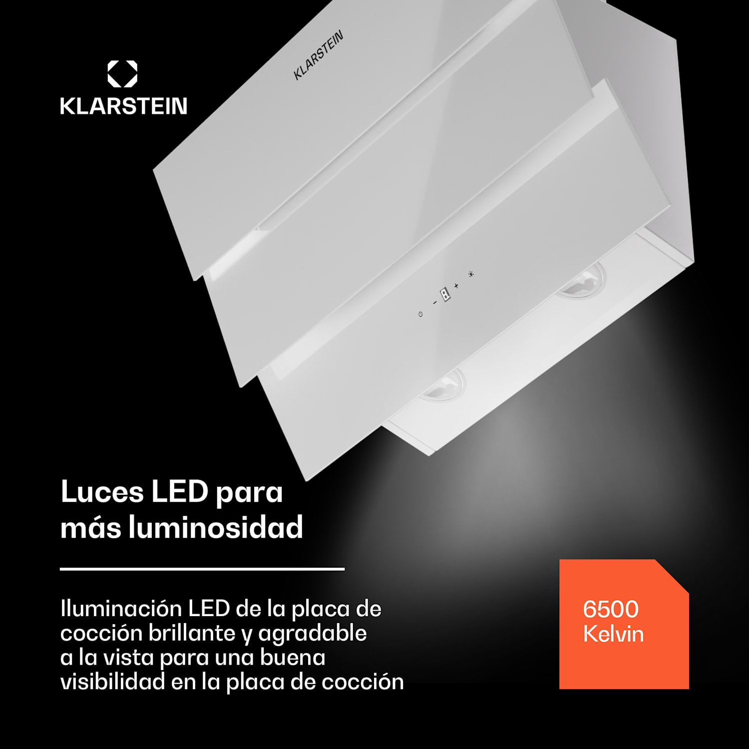 Campana de cocina Antonia 60 60cm 247 m³/h Touch EEK A++ Cristal  60 cm | Blanco