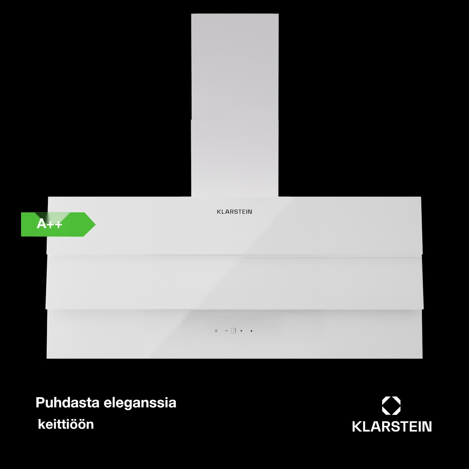 Antonia 90 -liesituuletin 90cm 247m³/h kosketus energialuokka A++ lasi 90 cm | Valkoinen