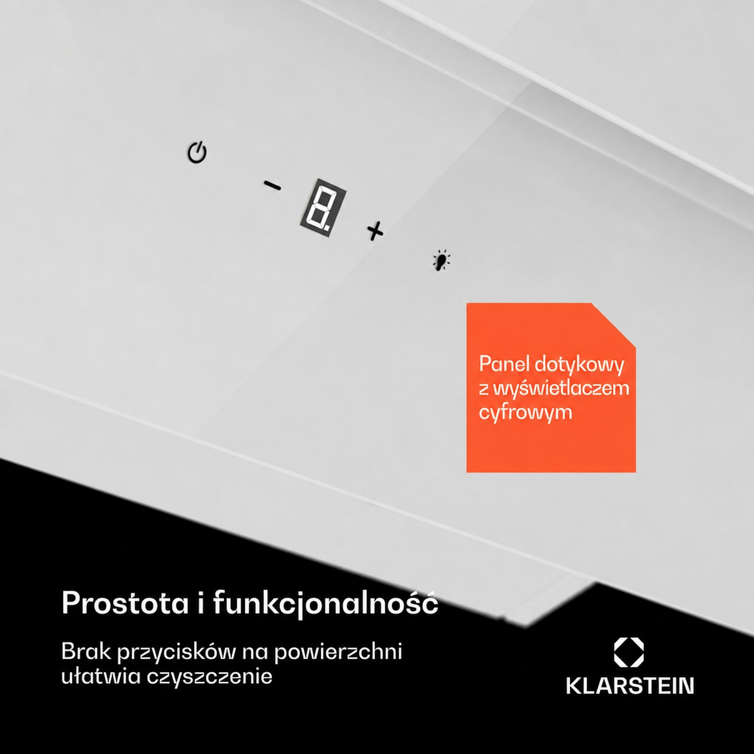 Antonia 90, okap kuchenny, przyścienny skośny, 90 cm, 247 m³/h, sterowanie dotykowe, klasa energetyczna A++, szkło 90 cm | Biały
