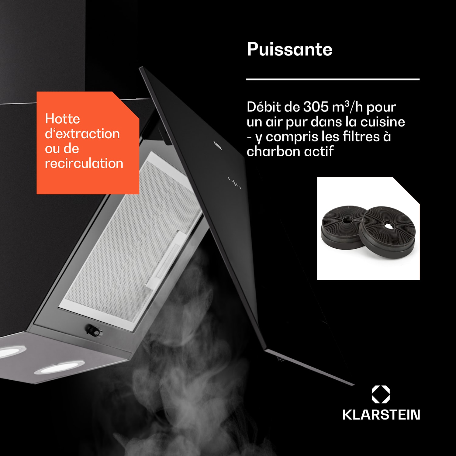 Laurel 60 Hotte aspirante 60 cm débit d'extraction : 247 m³/h LED tactile 