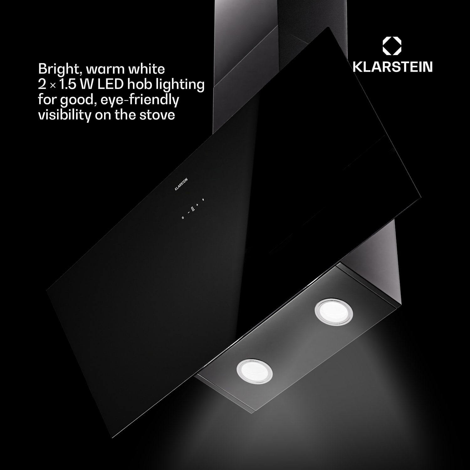 Laurel 90 hotă de evacuare 90cm, 247 m³/h, LED Touch 90 cm | Negru
