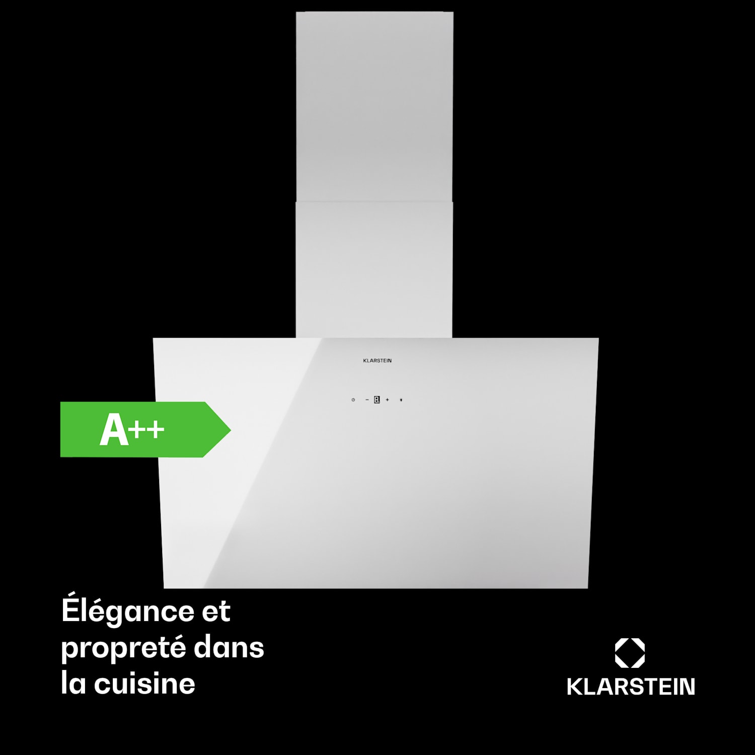 Laurel 60 hotte aspirante 60cm évacuation : 247 m³/h LED tactile 60 cm | Blanc