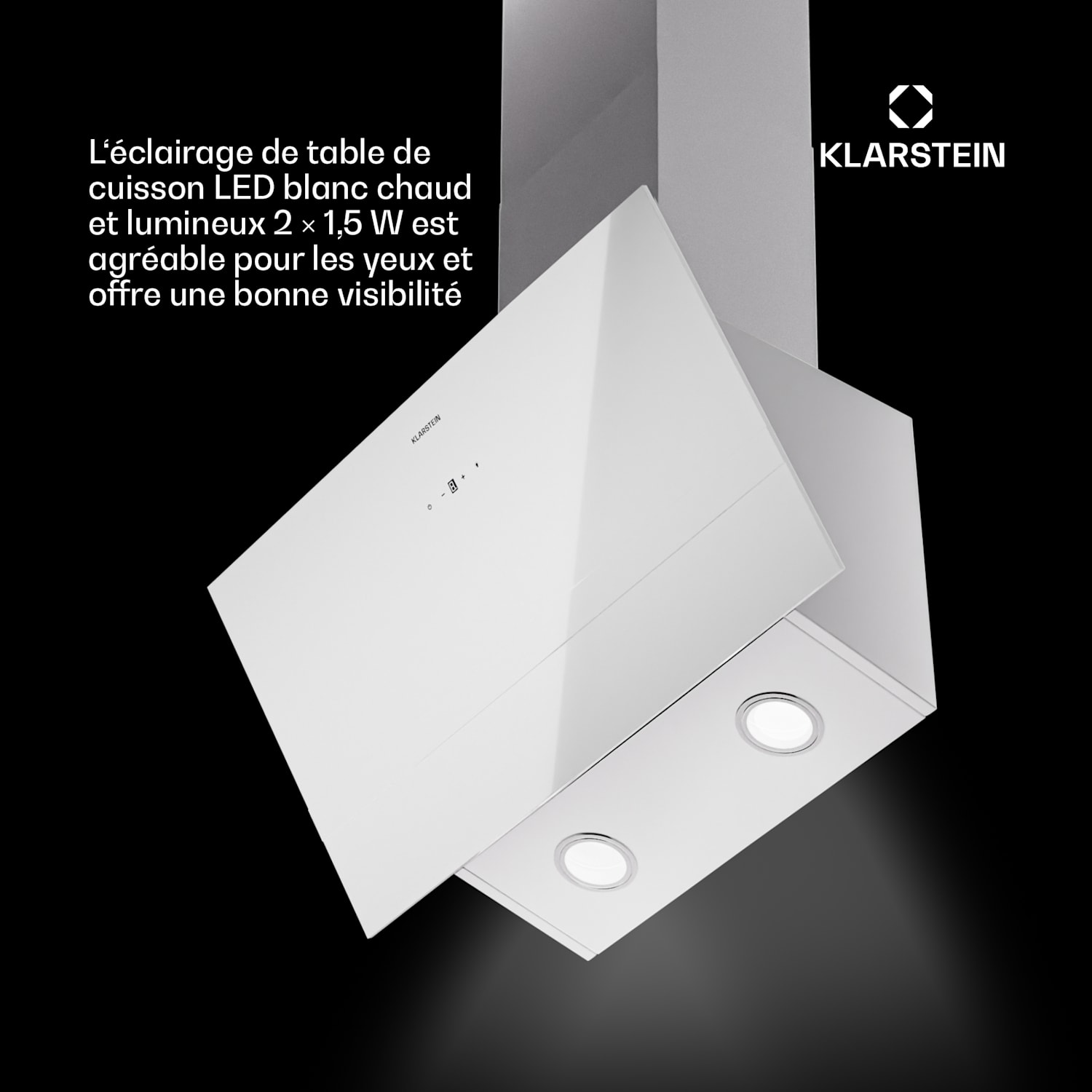 Laurel 60 hotte aspirante 60cm évacuation : 247 m³/h LED tactile 60 cm | Blanc