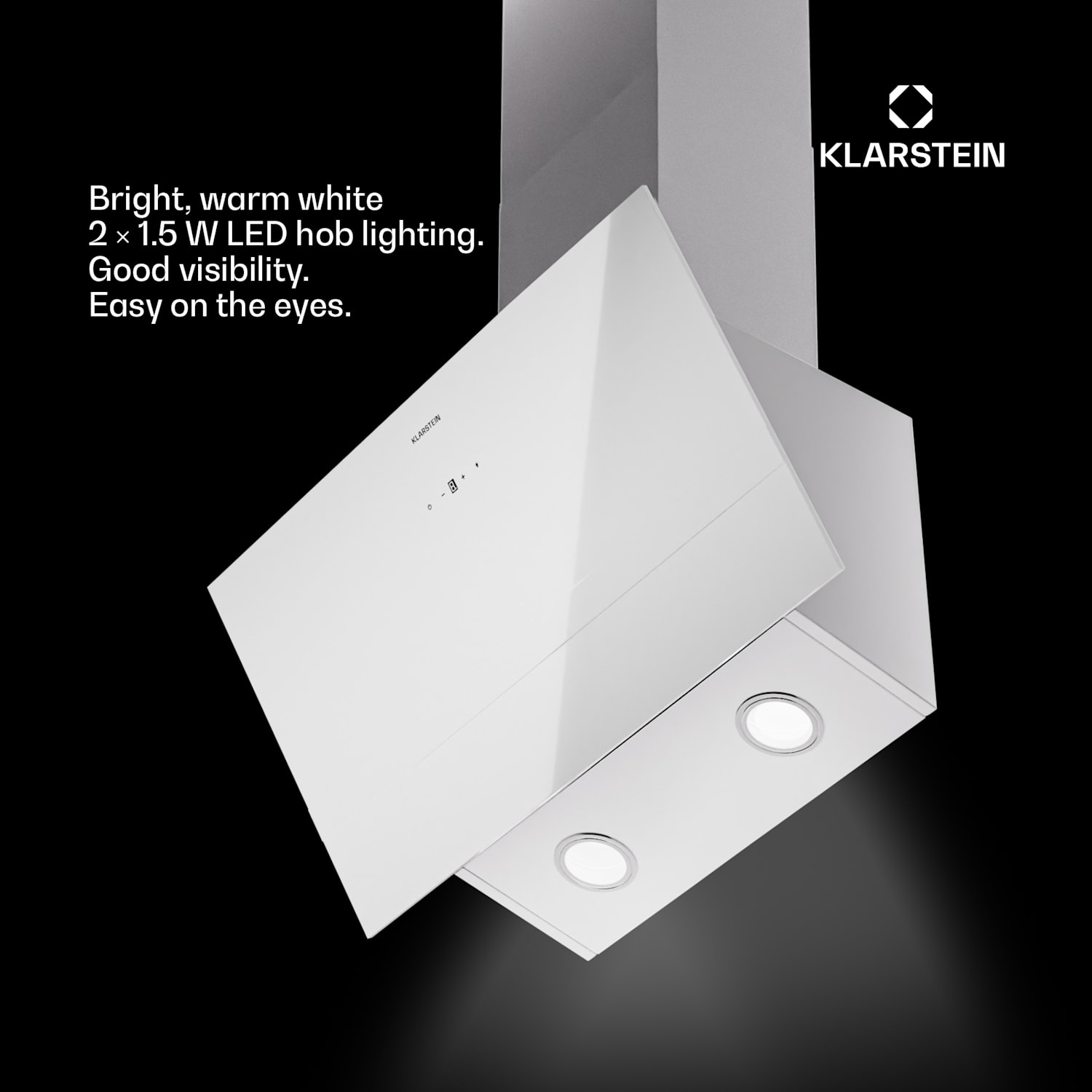 Laurel 60, Digestor, 60 cm, odsávaný vzduch: 247 m³/h, LED dotyk 60 cm | Biela