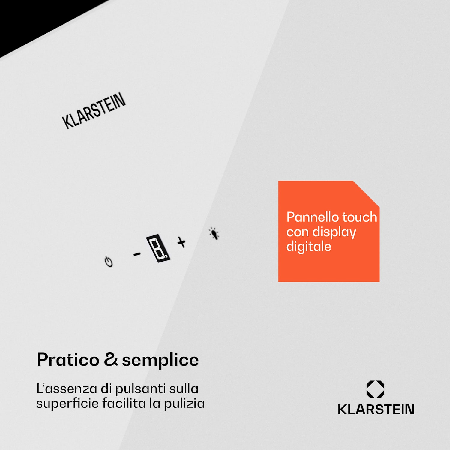 Laurel cappa aspirante 90cm aspirazione 247 m³/h LED touch 