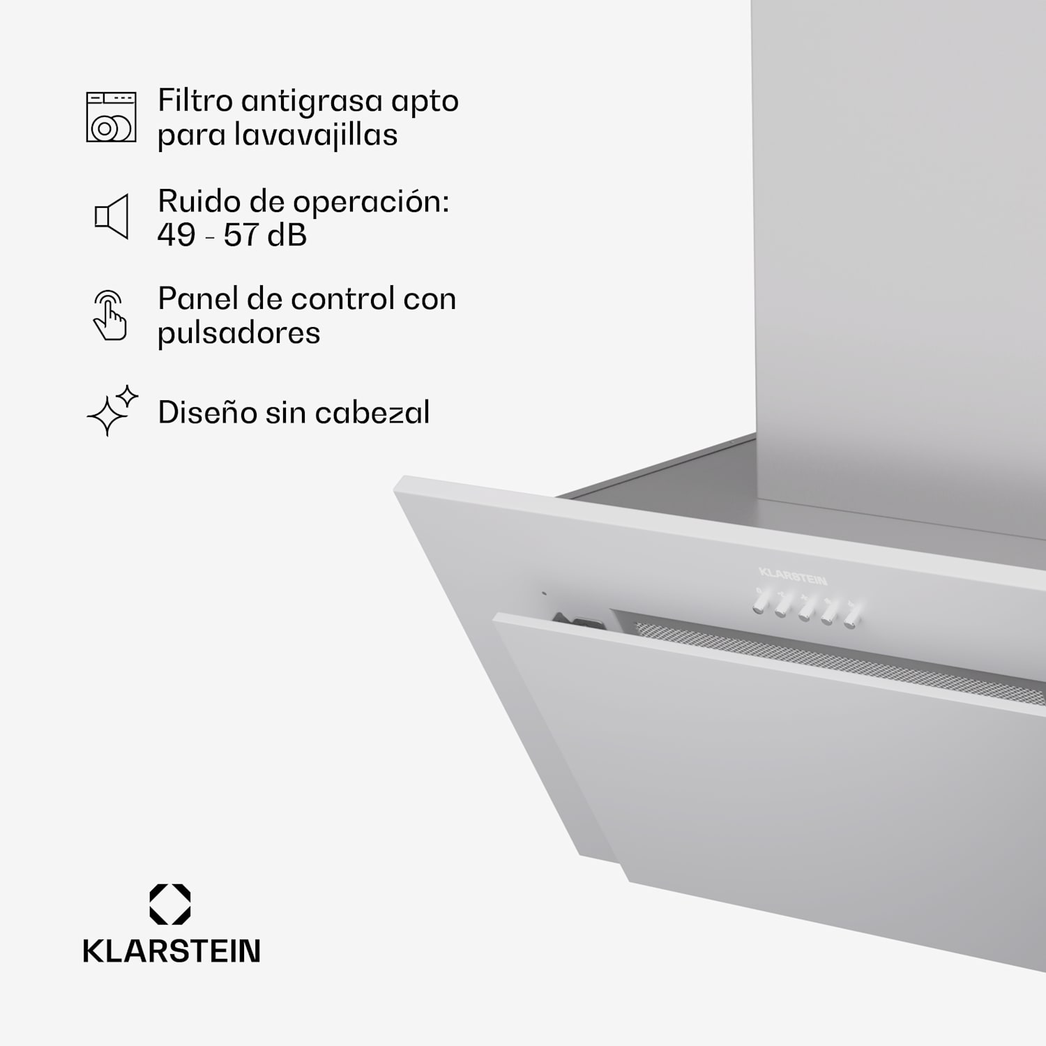 Athena 60 Campana extractora 60 cm 247 m³/h Led Extracción/recirculación de aire 60 cm | Acero Inoxidable