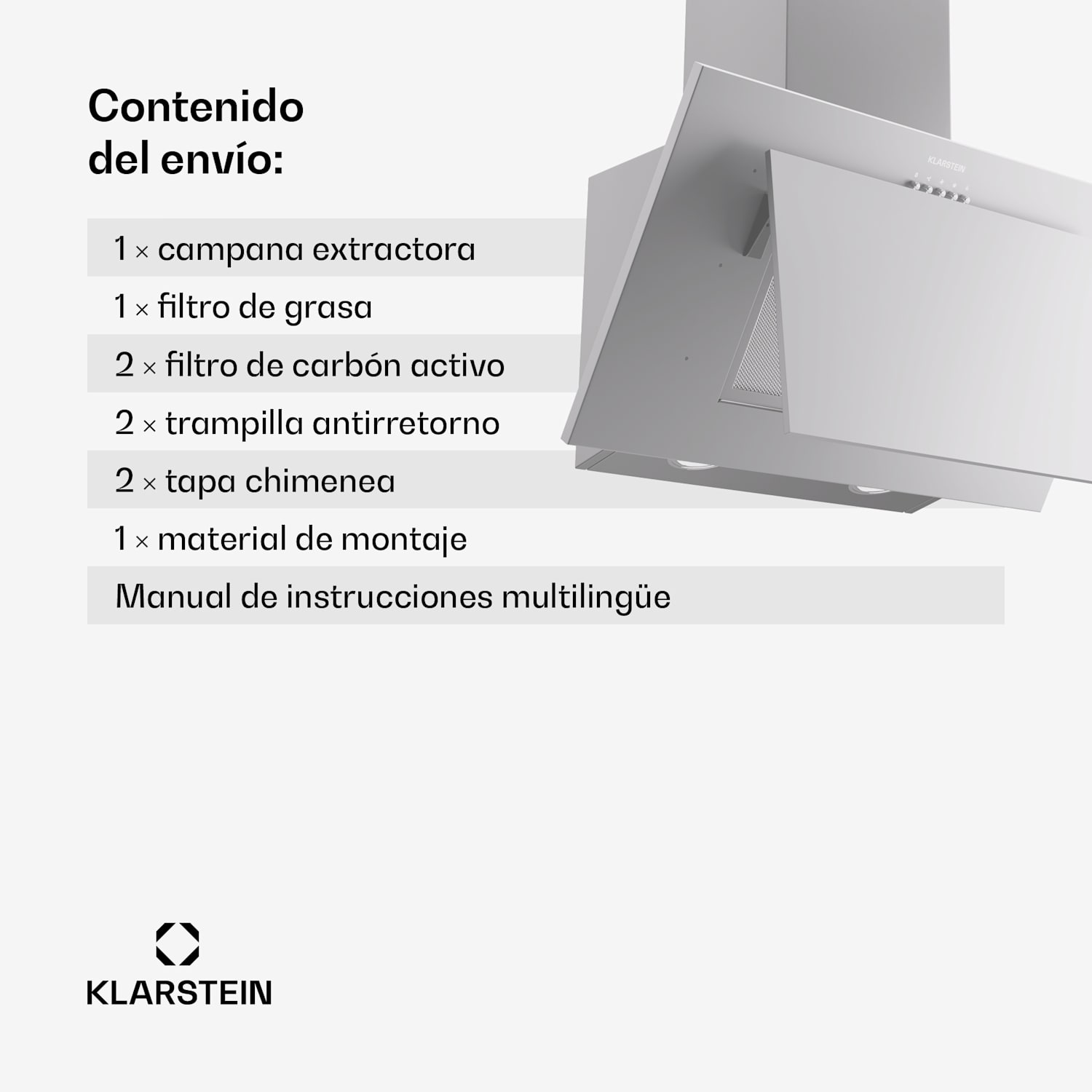 Athena 60 Campana extractora 60 cm 247 m³/h Led Extracción/recirculación de aire 60 cm | Acero Inoxidable