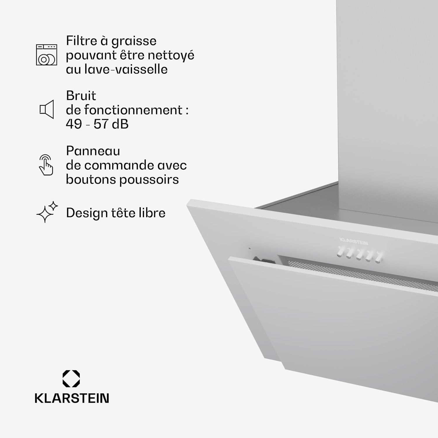 Athena 60 afzuigkap 60cm 247 m³/h led afvoer/recirculatie 60 cm | Nerjaveče jeklo