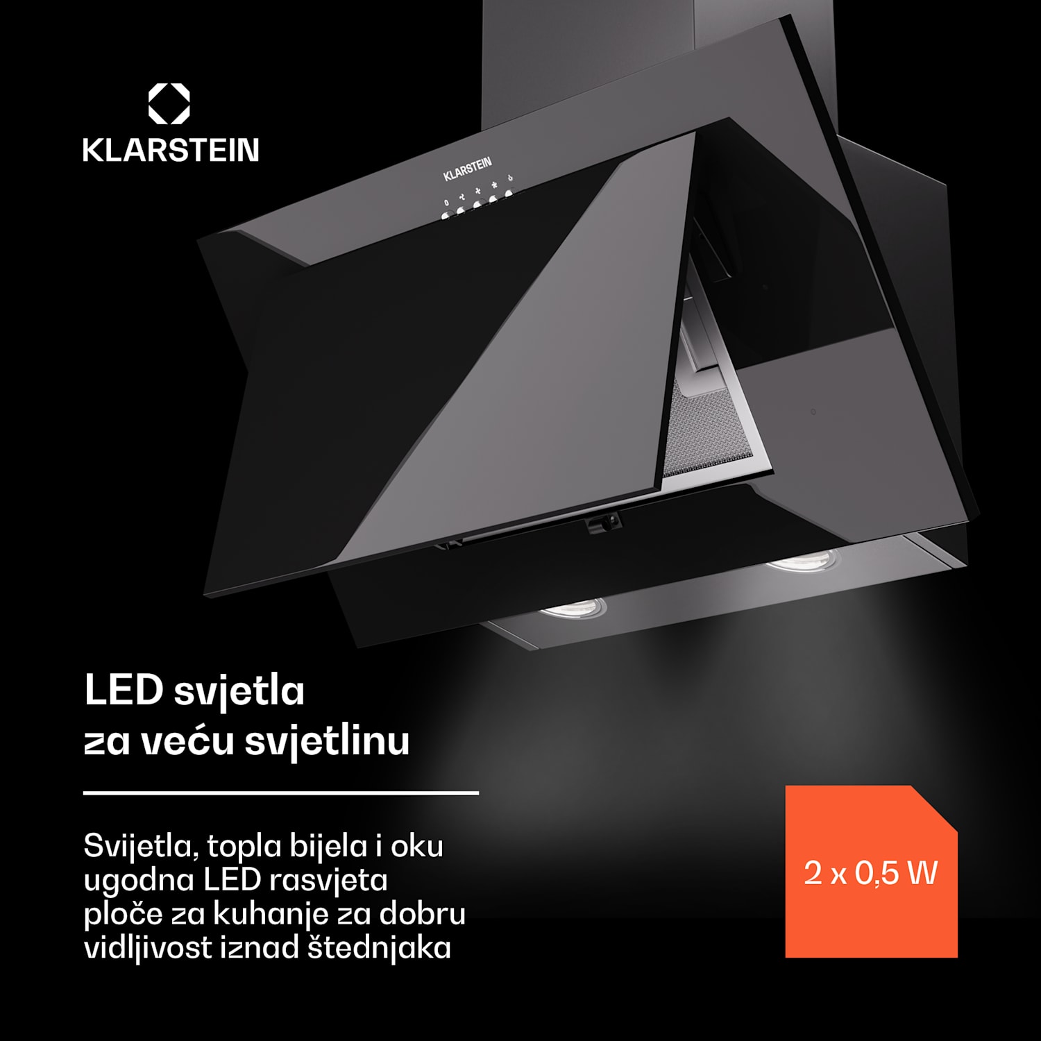 Athena 60, kuhinjska napa, 60 cm, 247 m³/h, LED, ekstrakcija/recirkulacija 