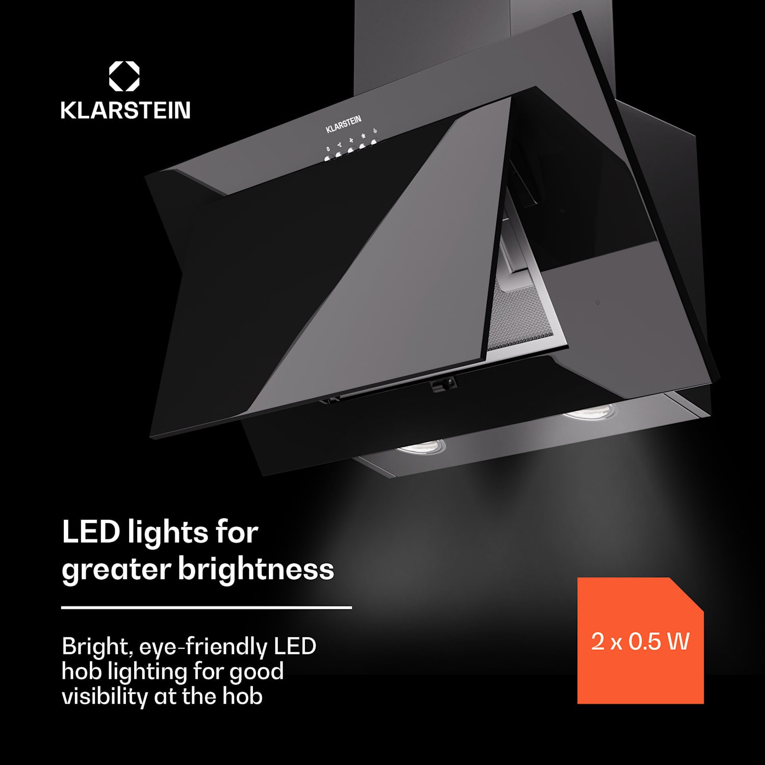 Athena 60 -liesituuletin 60 cm 247 m³/h LED poistoilma/kiertoilma 60 cm | Musta