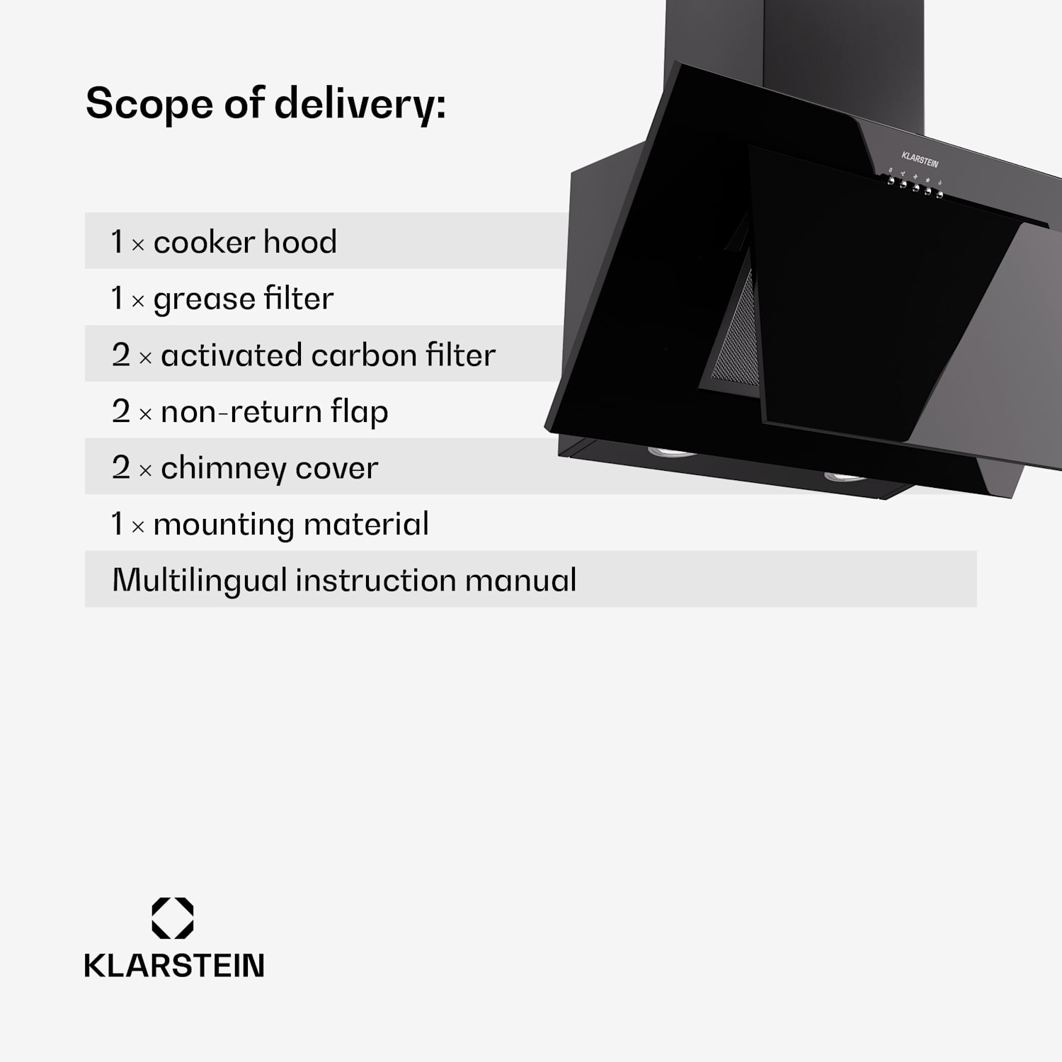 Athena 60 -liesituuletin 60 cm 247 m³/h LED poistoilma/kiertoilma 60 cm | Musta