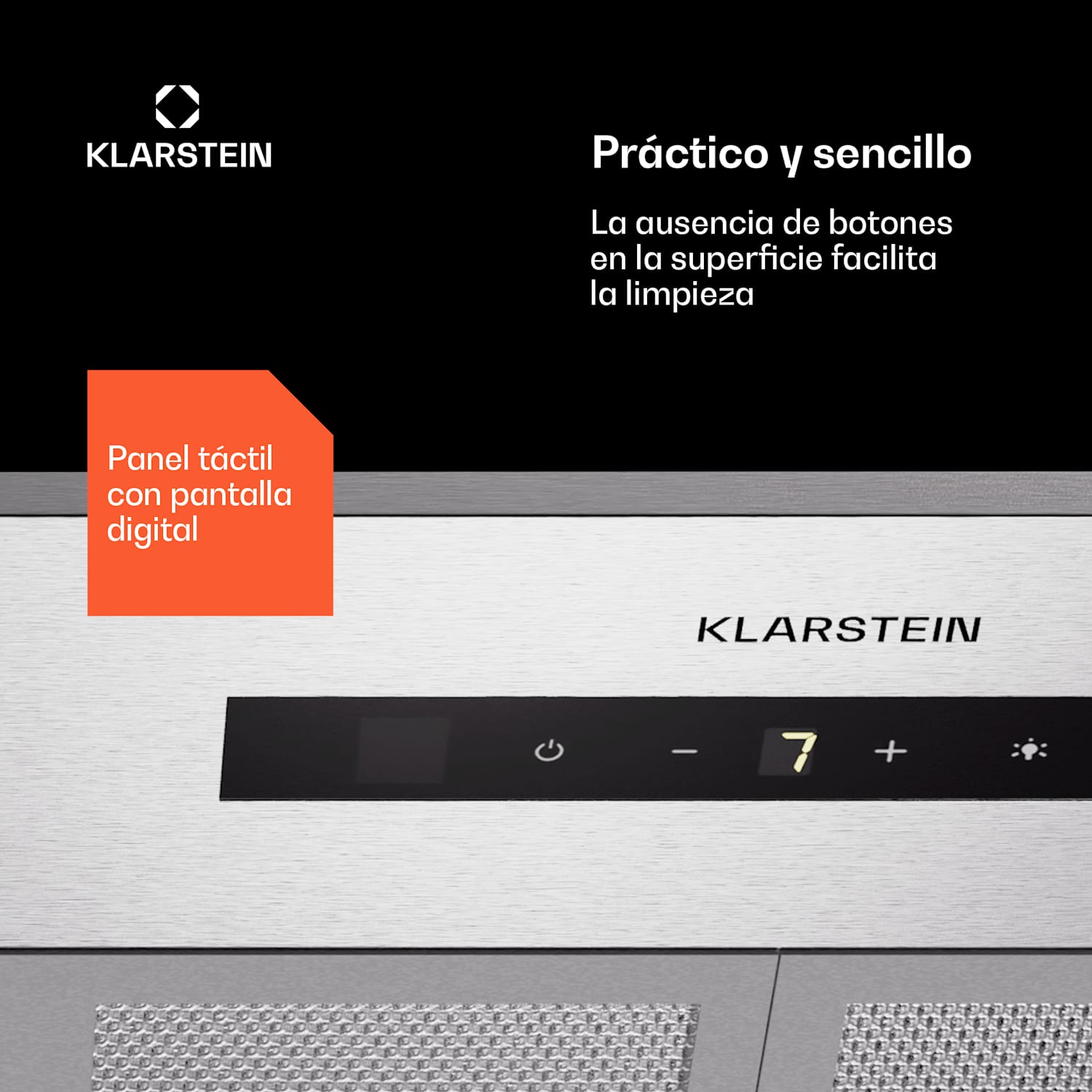 Campana extractora empotrada Paolo 72 cm CEE: A 520 m³/h LED Touch A++ 72 cm | Acero Inoxidable