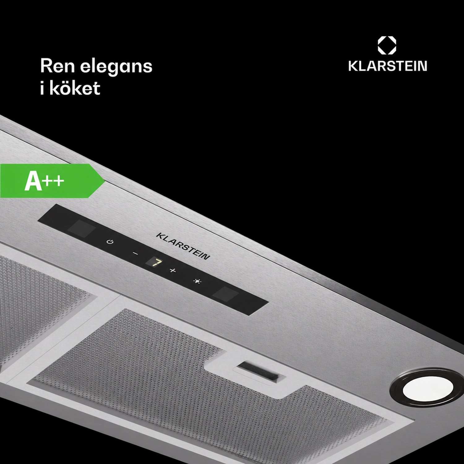 Paolo 72 Köksfläkt inbyggnad 72 cm 520 m³/h LED touch A++ 72 cm | Silver