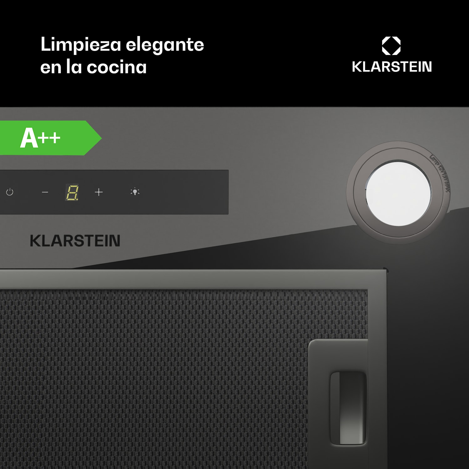 Campana extractora empotrada Paolo 52 cm EEC: A 439 m³/h LED Touch A++ 52 cm | Negro