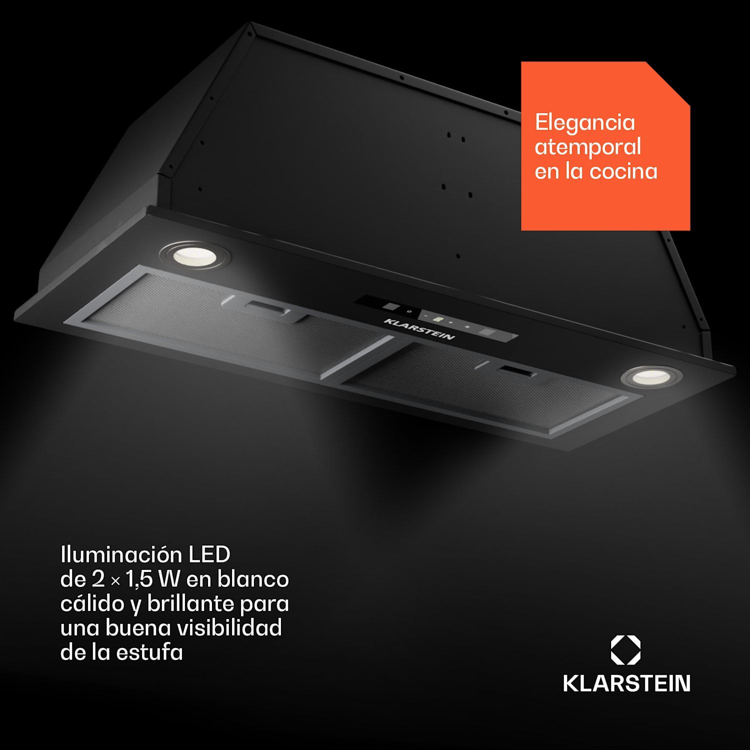 Campana extractora empotrada Paolo 72 cm CEE: A 520 m³/h LED Touch A++ 72 cm | Negro