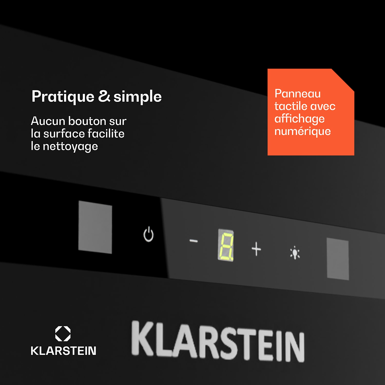 Paolo 72 Hotte aspirante encastrable 72 cm 520 m³/h LED Tactile A++ 72 cm | Noir