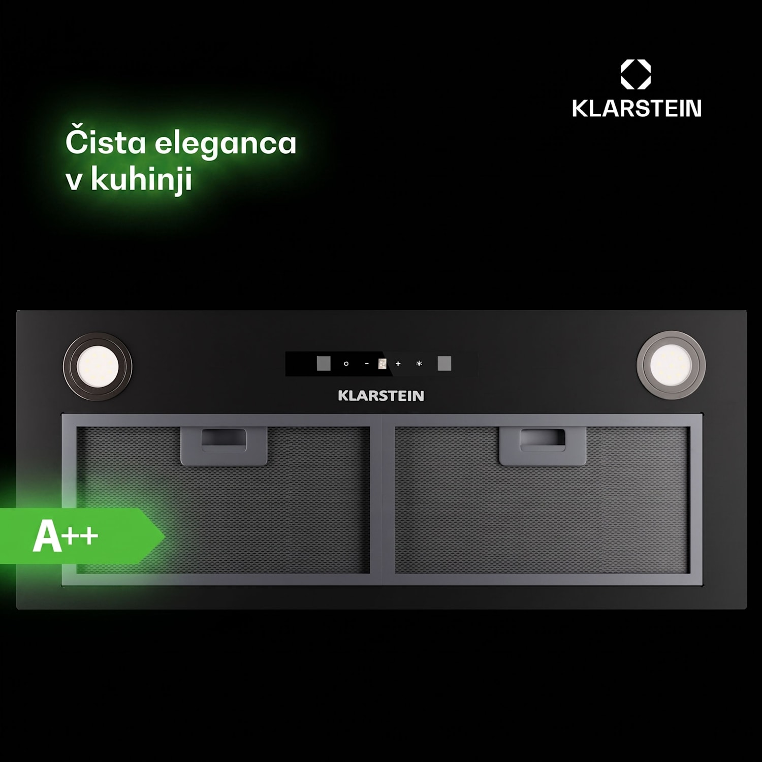 Paolo 72 vgradna kuhinjska napa 72 cm 520 m³/h LED Touch A++ 72 cm | Črna