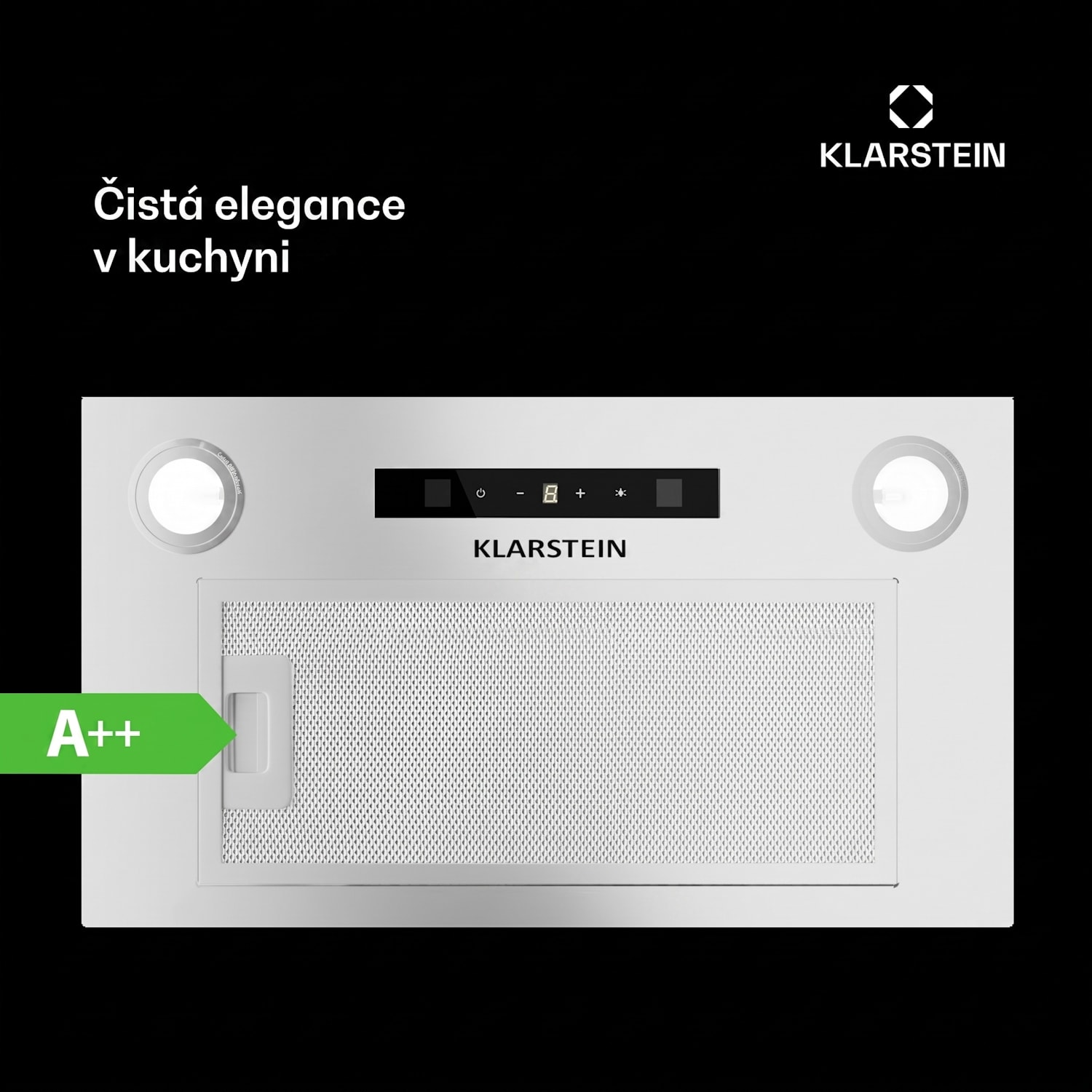 Paolo 52, vestavná digestoř, 52 cm, 439 m³/h, LED Touch, A++ 52 cm | Bílá